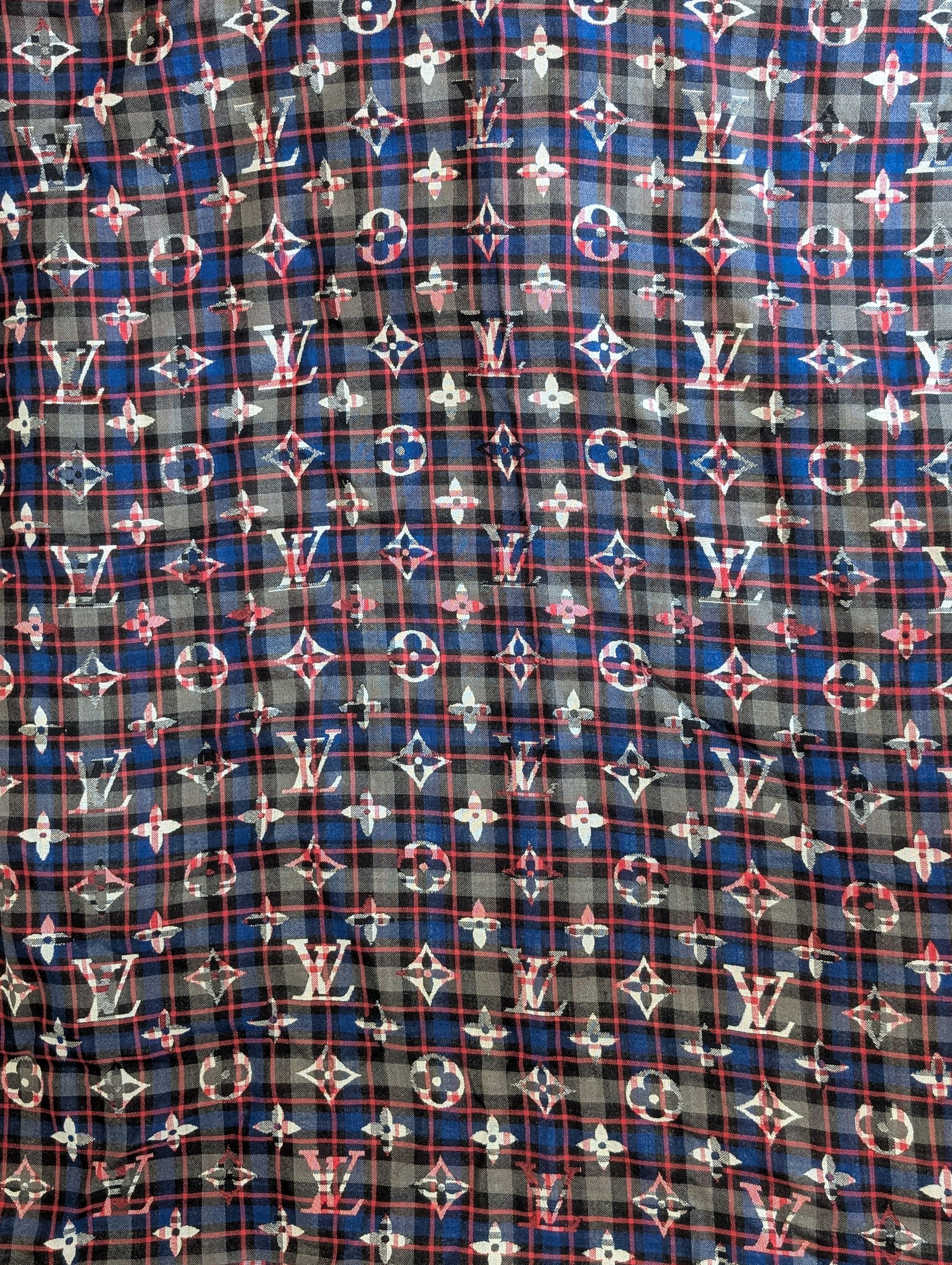 LOUIS VUITTON LV MONOGRAM BLUE/RED/WHITE -