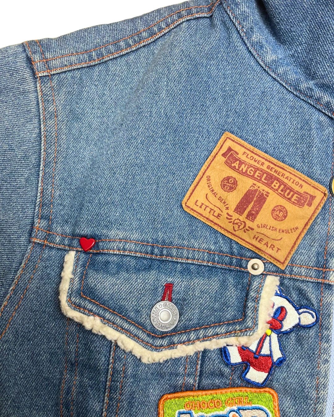 Angel Blue Angel Blue Patchwork Denim Jacket Size M / US 6-8 / IT 42-44 - 4 Thumbnail