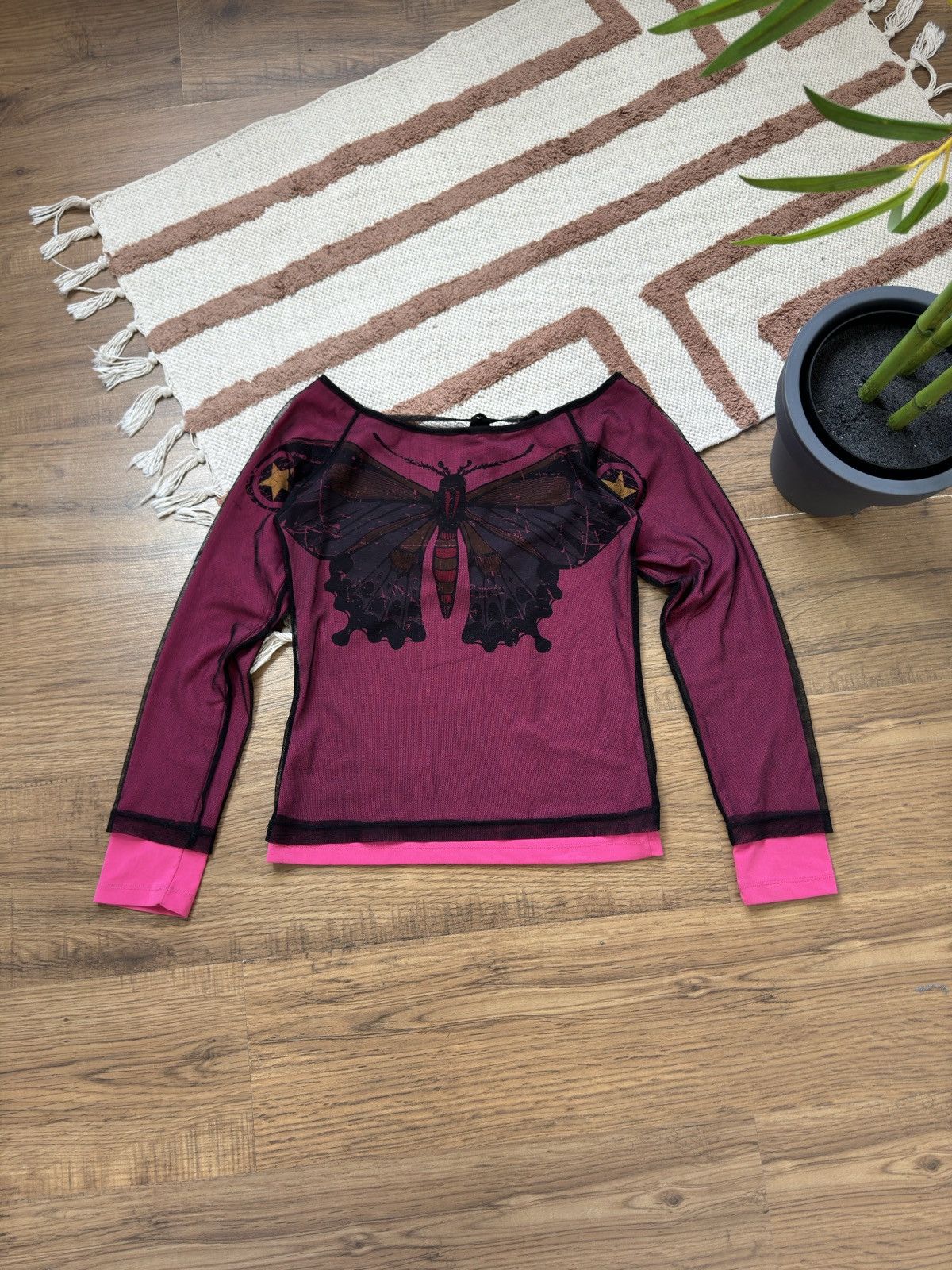 Vintage WAGGON BUTTERFLY MESH TERMO LONG SLEEVE Size M / US 6-8 / IT 42-44 - 1 Thumbnail