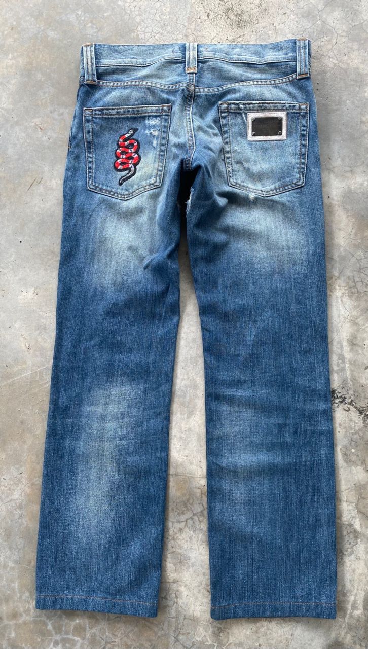 Dolce & Gabbana 💥BEST OFFER💥DOLCE & GABANNA 14 GOLD DISTRESSED DENIM Size 30" / US 8 / IT 44 - 1 Thumbnail