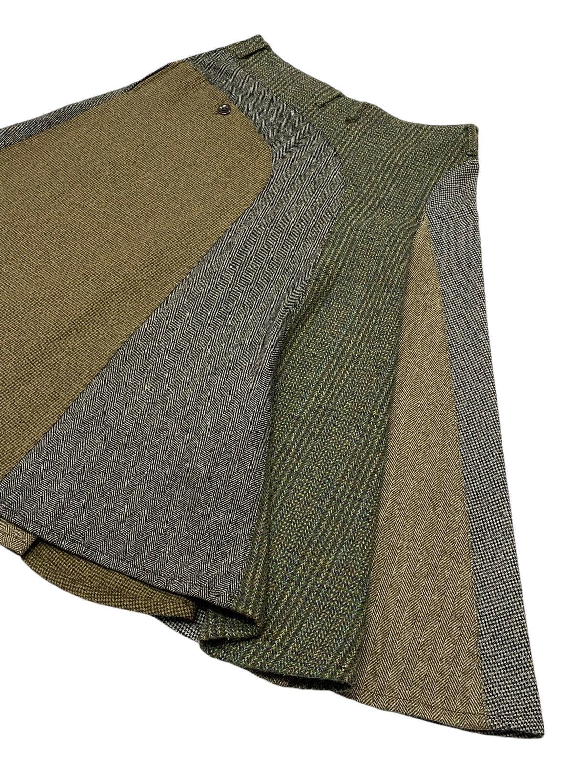 Kapital Kapital Patchwork Wool Midi Skirt Size 30" / US 8 / IT 44 - 23 Thumbnail