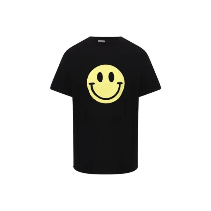 Loewe Loewe Black T-Shirt with Neon Yellow Smile Size XS / US 0-2 / IT 36-38 - 1 Thumbnail