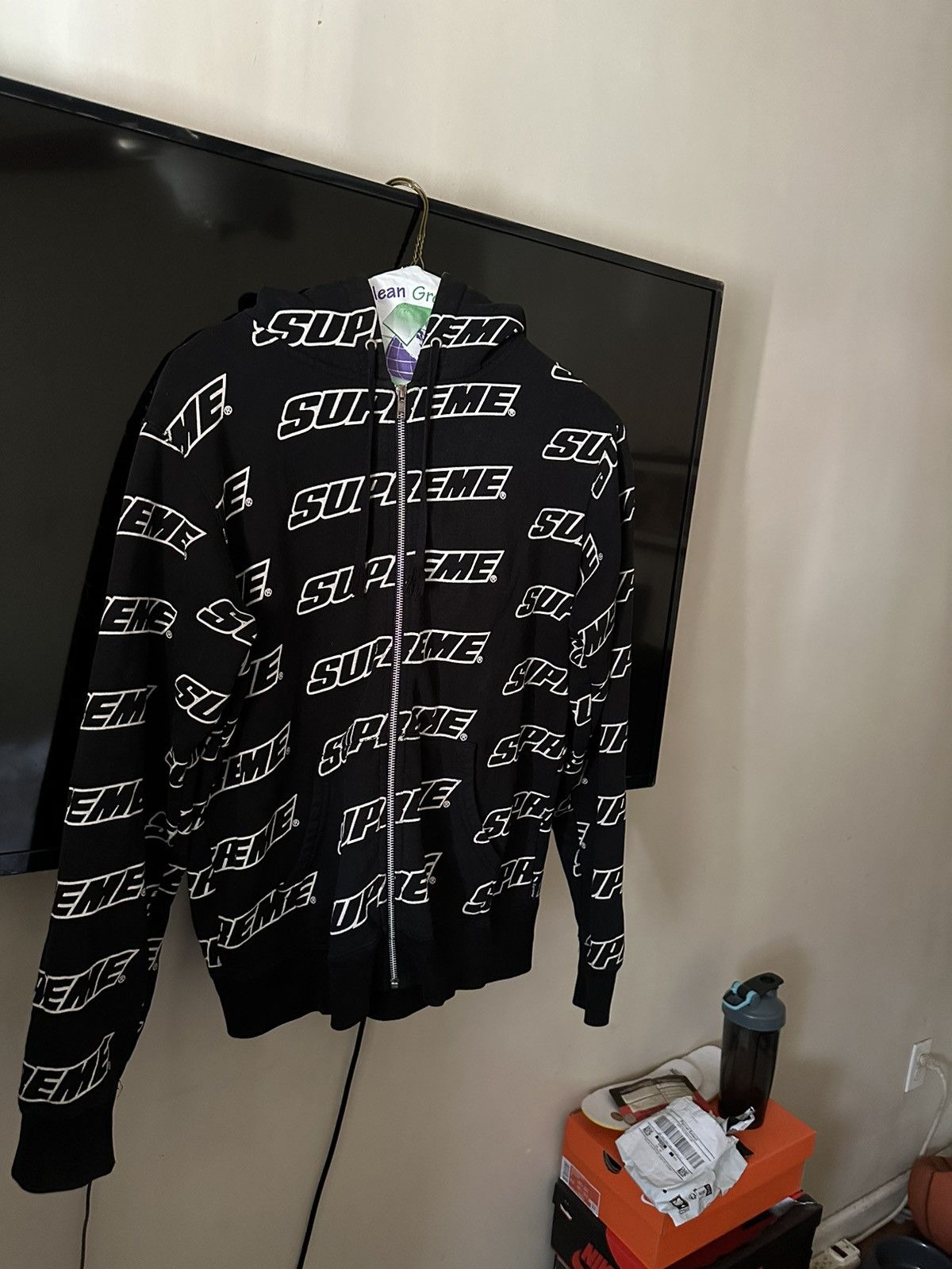 image of Supreme Repeat Hoodie in Black, Men's (Size Small)