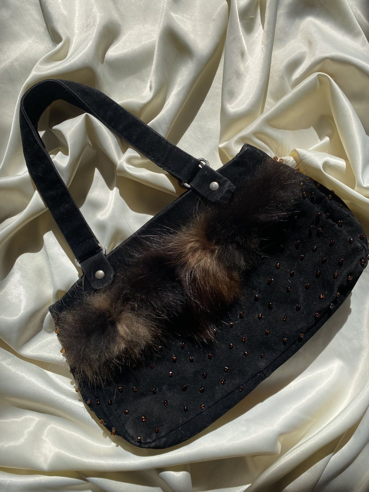 Vintage Vintage rabbit fur shoulder bag Size ONE SIZE - 1 Thumbnail