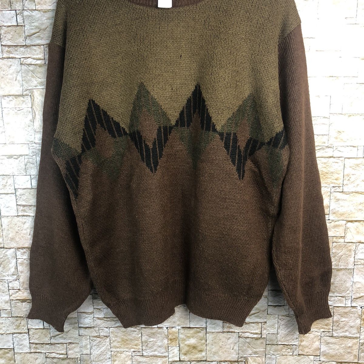 Homespun Knitwear × Japanese Brand Eldorada Brown vintage Knitwear #A206 Size US L / EU 52-54 / 3 - 3 Thumbnail