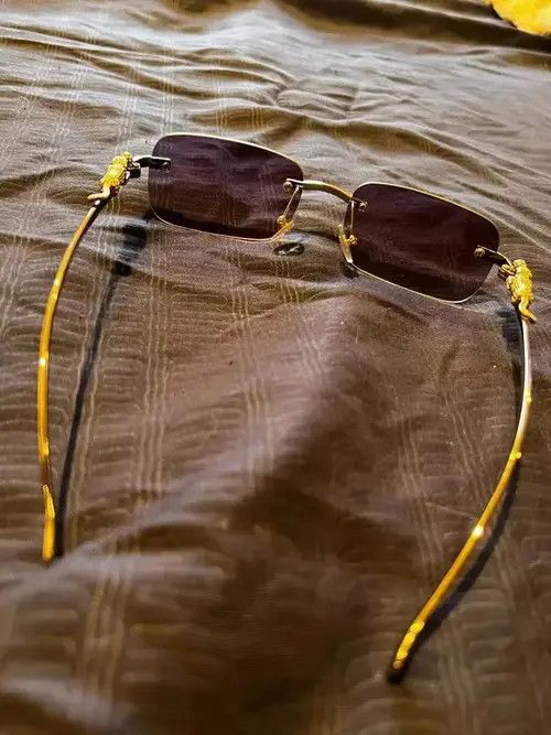 Other Retro Style Leopard 🐆 Yellow Black Frame Glasses Size ONE SIZE - 2 Thumbnail