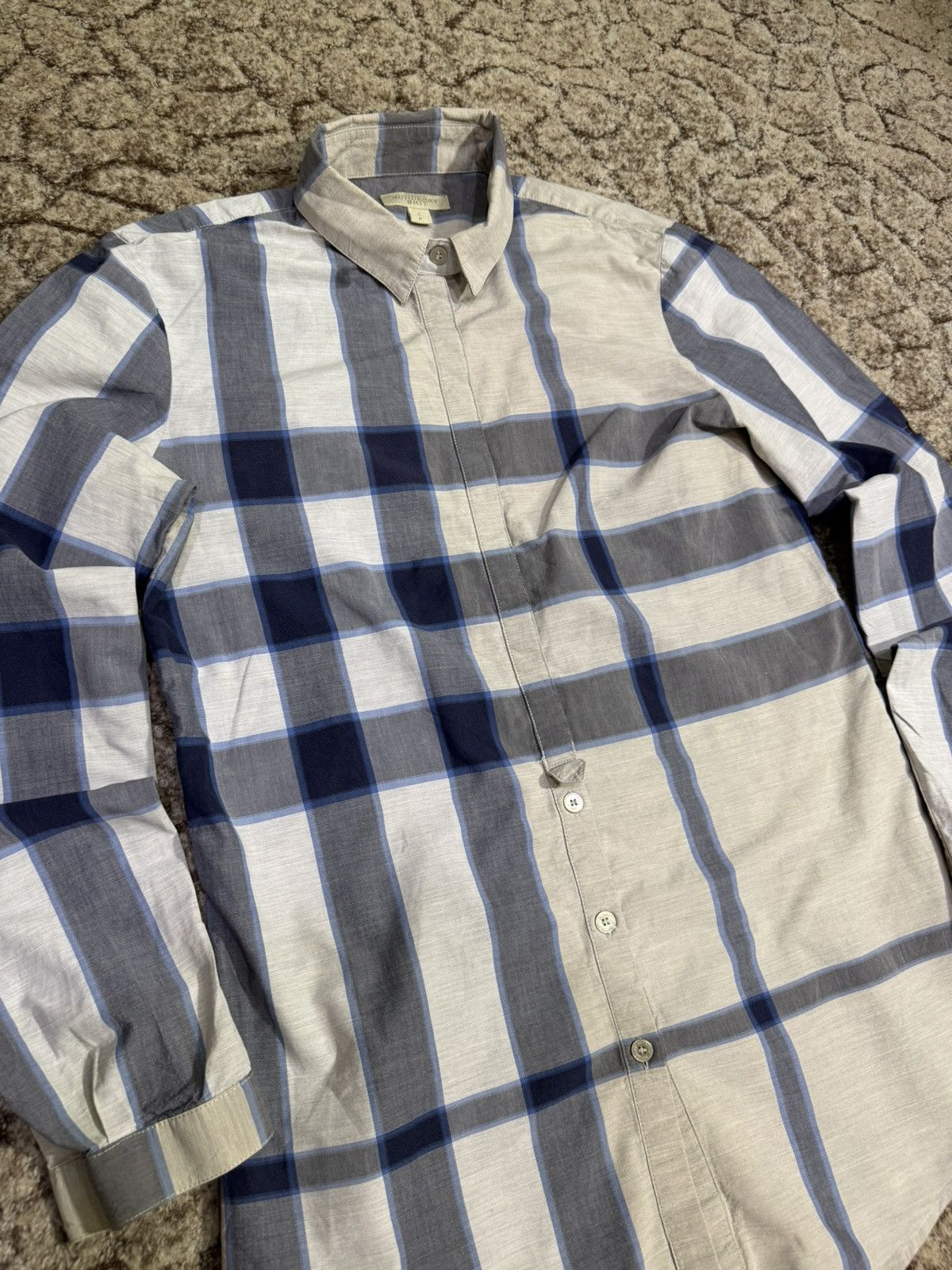 Burberry × Vintage Burberry Brit S Checked Long-sleeve Shirt Size US S / EU 44-46 / 1 - 2 Thumbnail