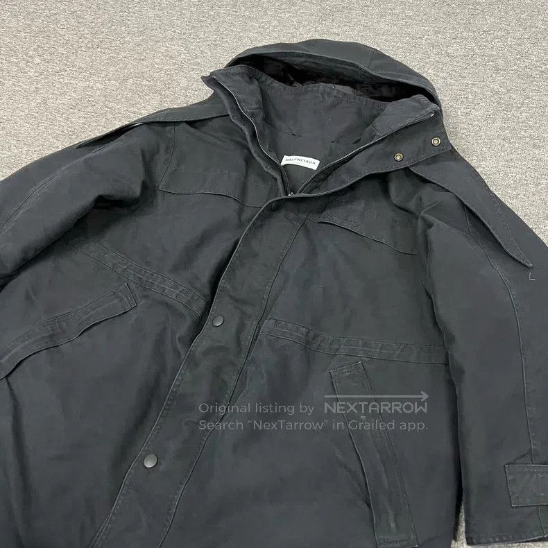 Balenciaga Balenciaga Windproof Padded Hooded Windbreaker Jacket Size XS / US 0-2 / IT 36-38 - 4 Thumbnail