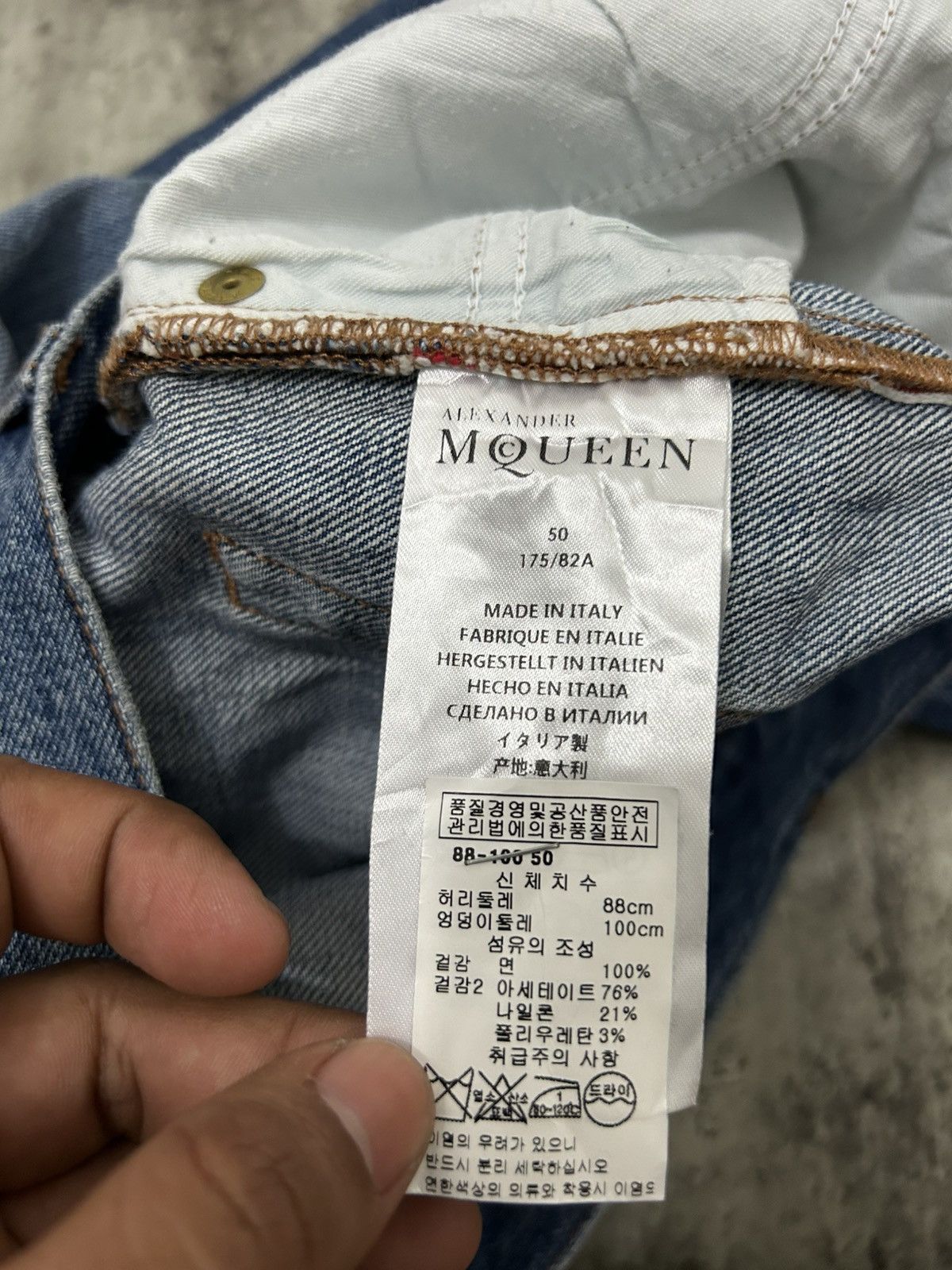 Alexander McQueen Alexander MQueen Style Destroyed Selvedge Jeans Size US 34 / EU 50 - 15 Thumbnail