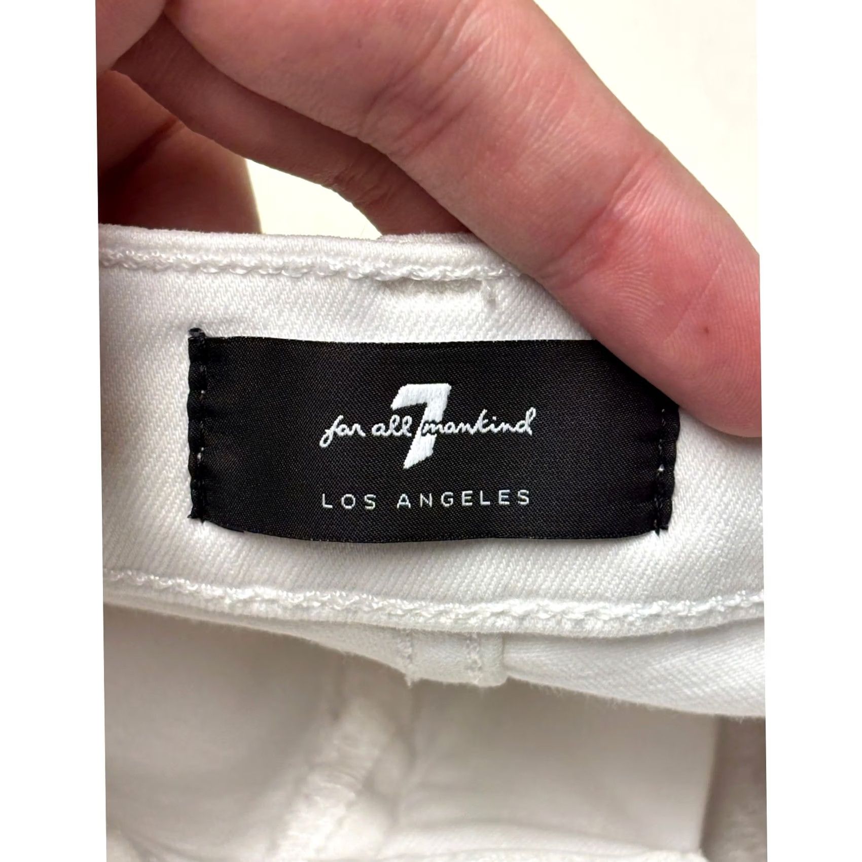 7 For All Mankind 7 For All Mankind The High Waist Ankle Skinny Jeans White Womens Size 26X27 Size 26" / US 2 / IT 38 - 4 Thumbnail