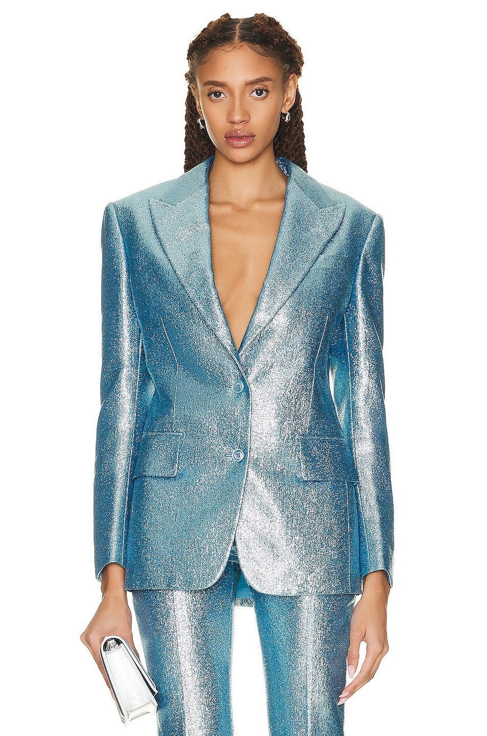 Tom Ford o1w1db10225 GI2945 Jacket in Aqua Size S / US 4 / IT 40 - 1 Thumbnail