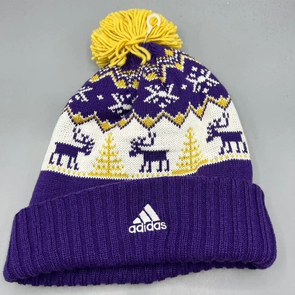 Adidas Orlando CIty Hat Men Adidas Cuffed Beanie Pom Pom Cap New Size ONE SIZE - 2 Thumbnail