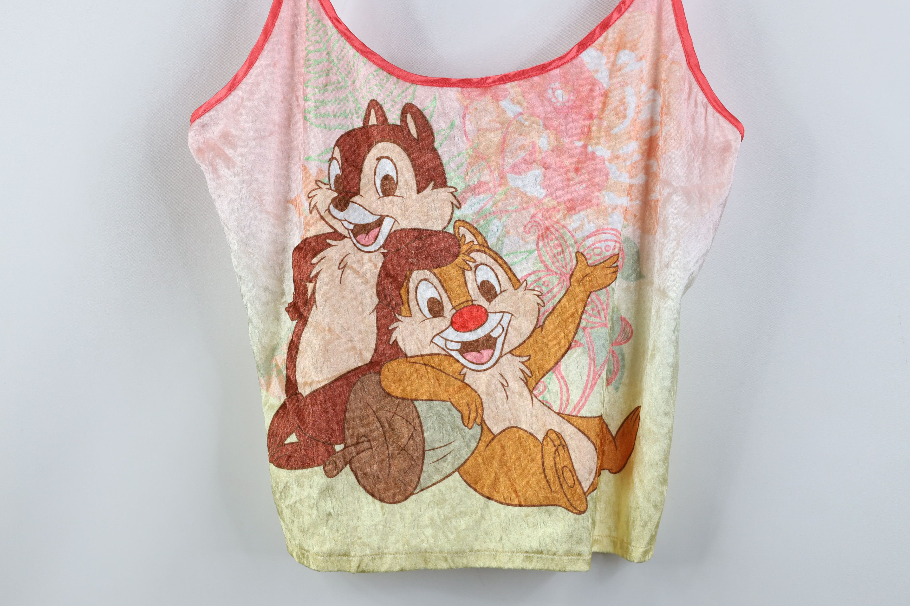 Disney Vintage Y2K Disney Velour Cropped Chip N Dale Tank Top Cami Size XL / US 12-14 / IT 48-50 - 3 Thumbnail