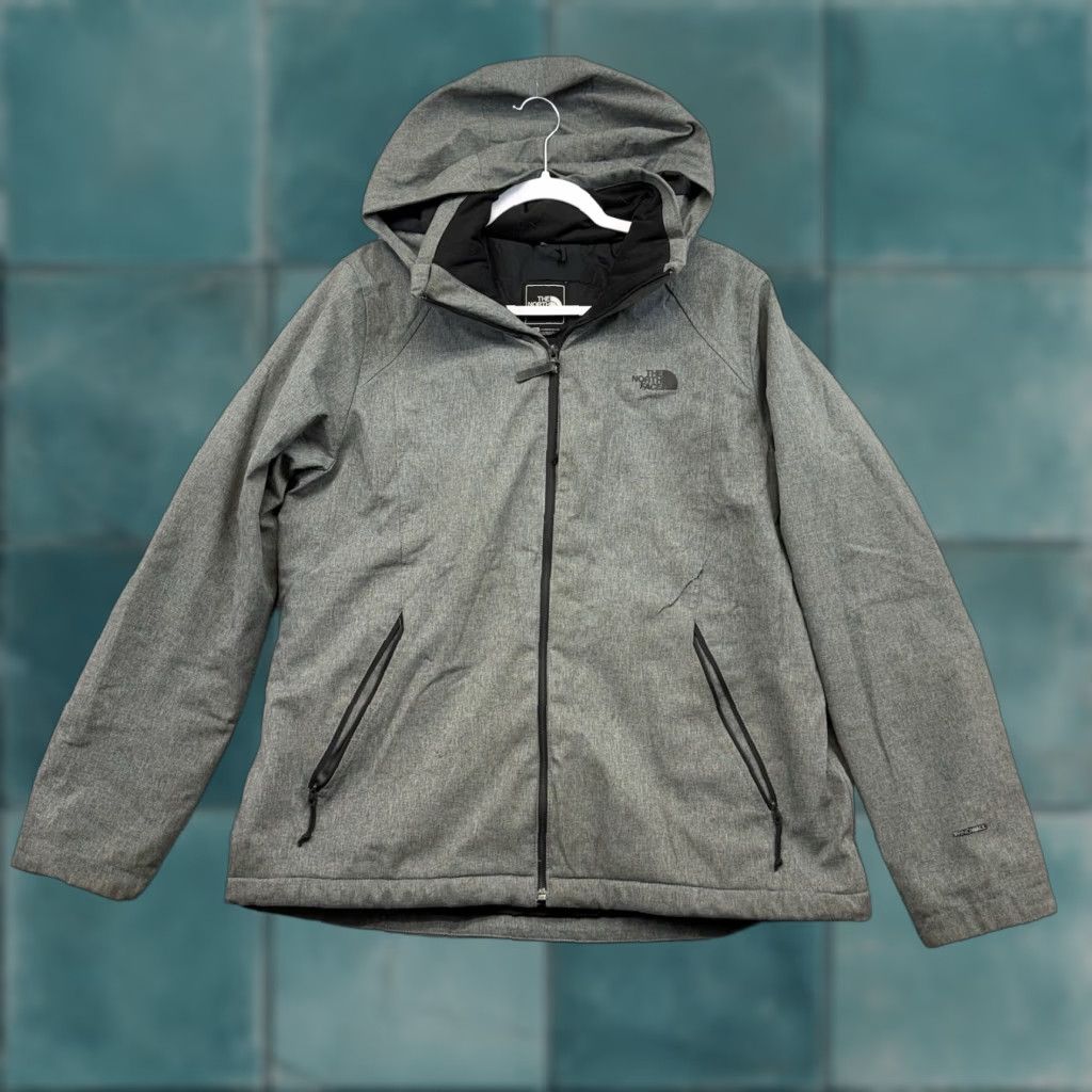 The North Face VINTAGE The North Face Windwall Women's Softshell Jacket XL Gray Zip Hooded Size XL / US 12-14 / IT 48-50 - 1 Thumbnail