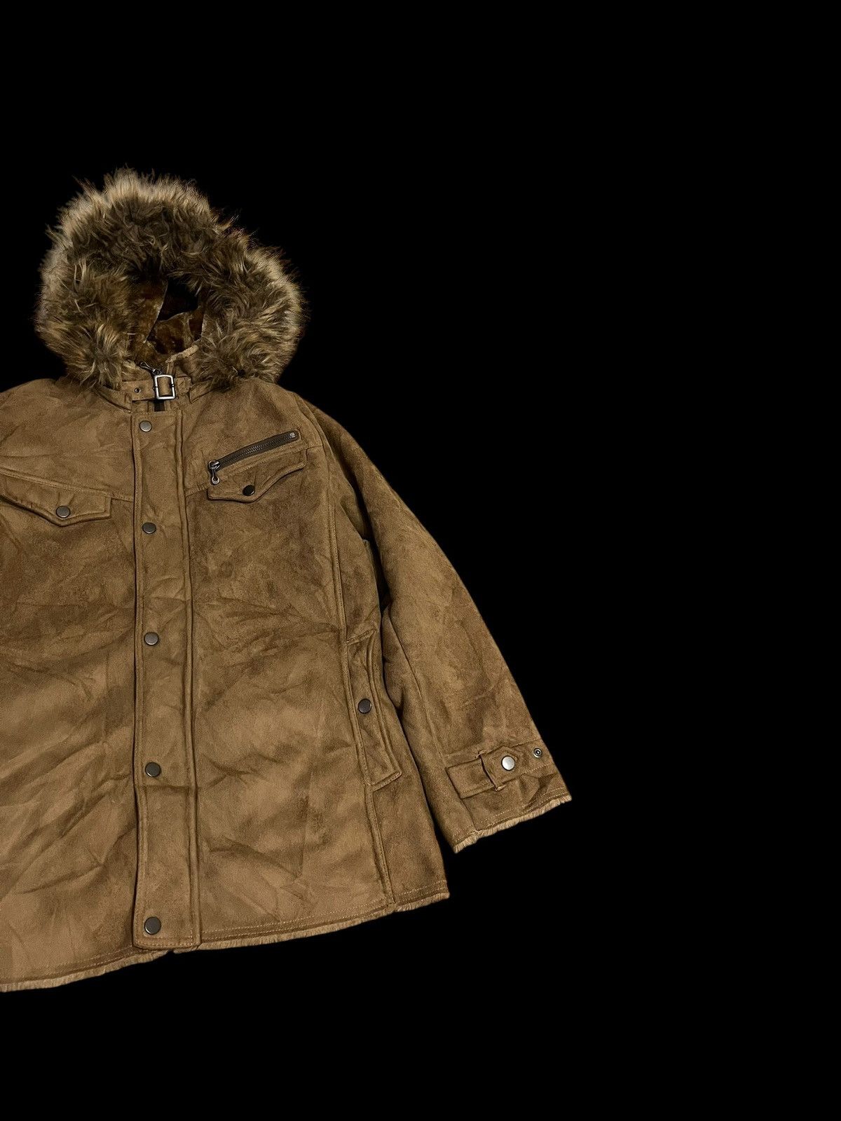 Hysteric Glamour × Japanese Brand Taka Q Brown Fur Hooded Jacket Size US L / EU 52-54 / 3 - 3 Thumbnail