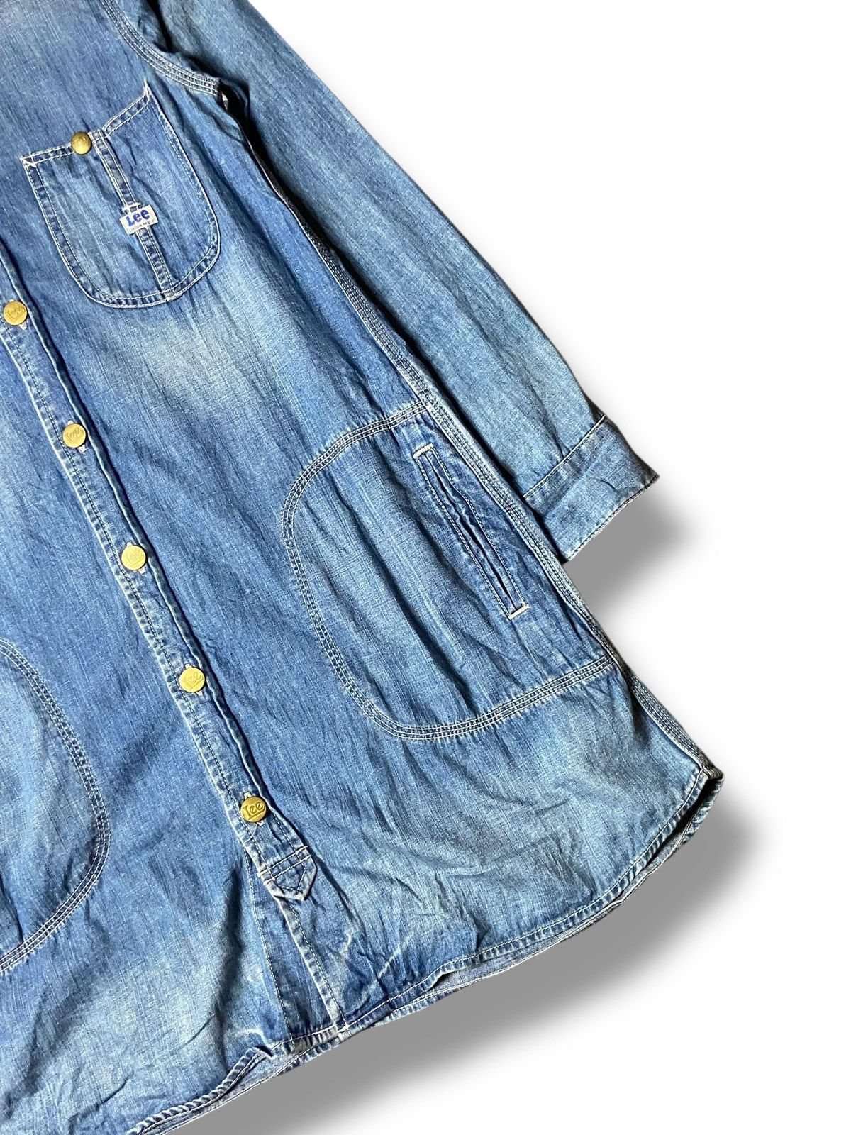 Lee Vintage LEE Rossa Denim Shirt Dress (150) Size M / US 6-8 / IT 42-44 - 3 Thumbnail
