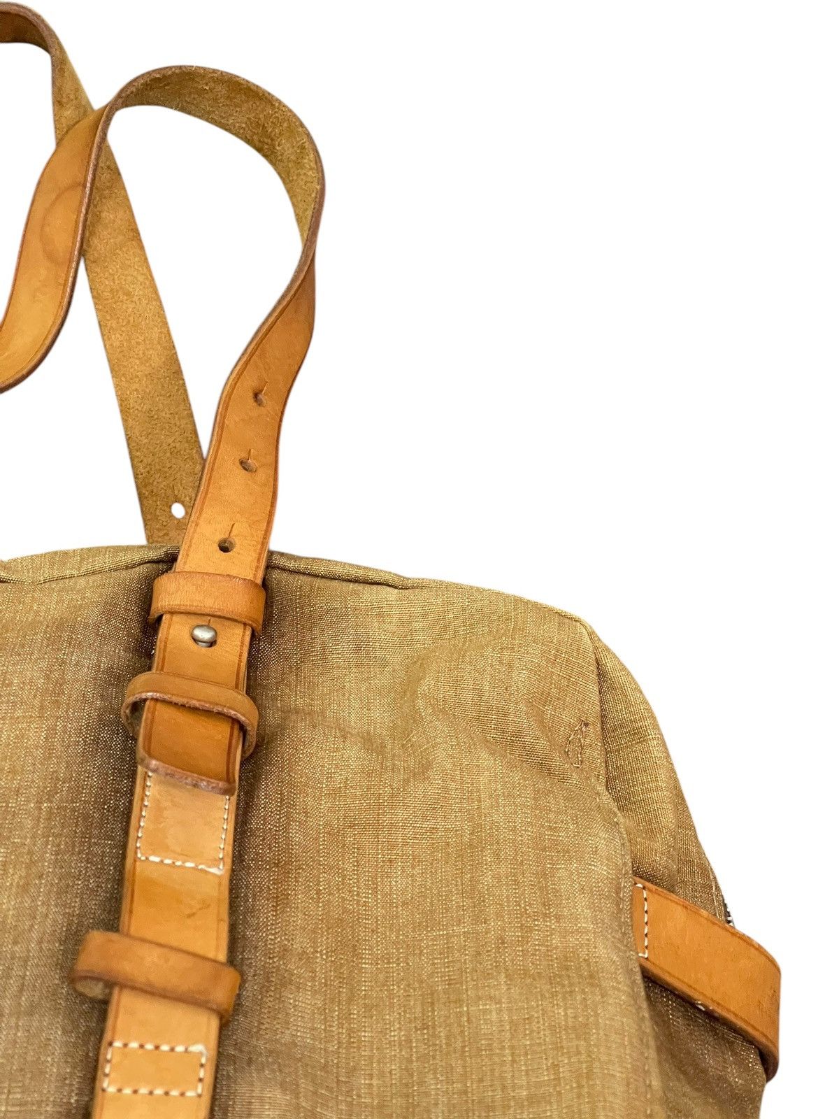 Genuine Leather Leather Cotton Canvas Lagasha Japan East/West Bag 1🟩5 Size ONE SIZE - 19 Thumbnail