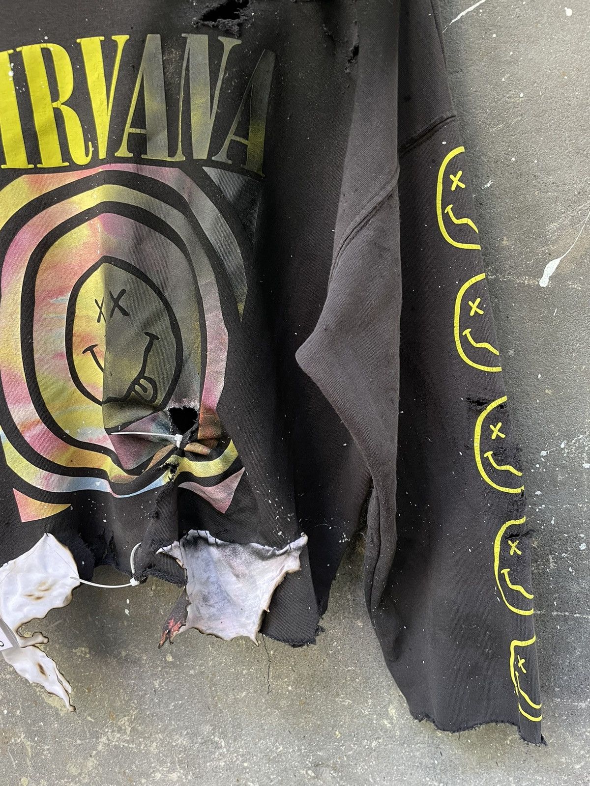 Nirvana Nirvana ☄️Distressed Custom Sweatshirt Sun Faded Retro Style Size US M / EU 48-50 / 2 - 5 Thumbnail