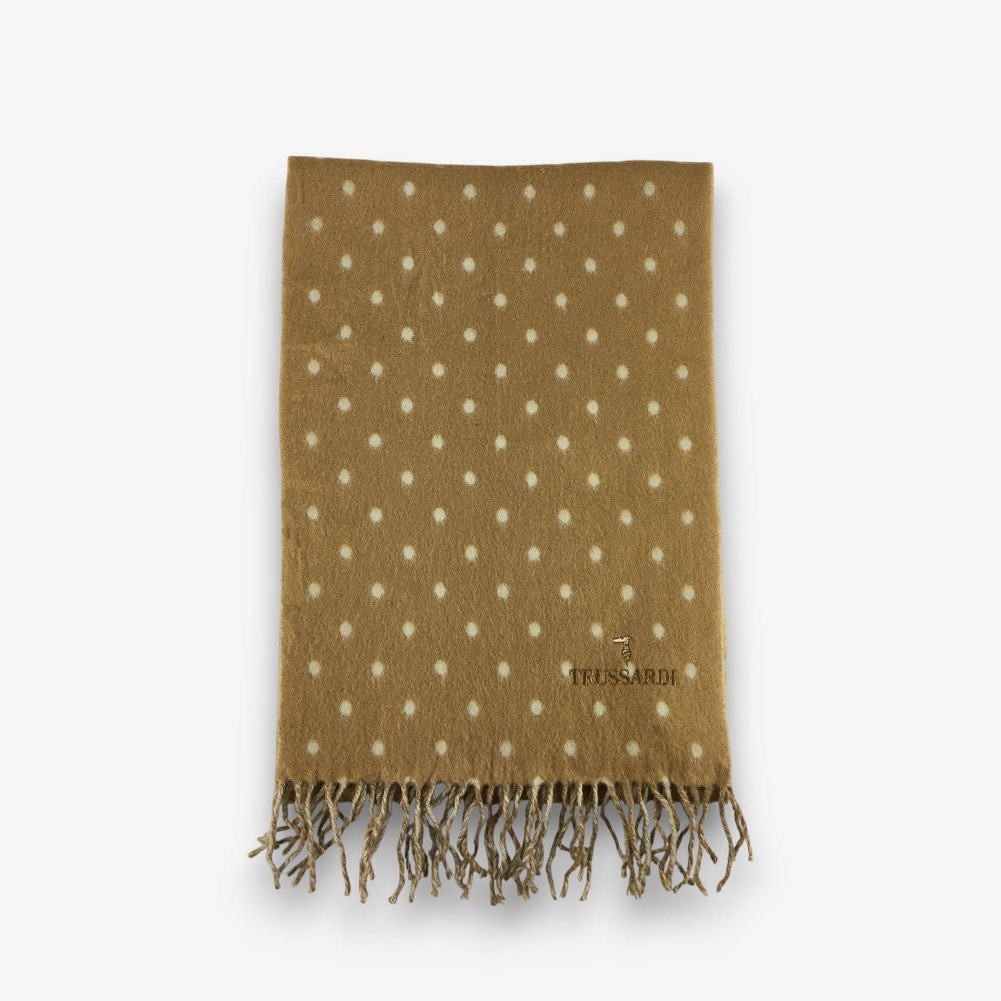 Trussardi Vintage Trussardi Scarf Muffler Fringe Wool Scarves Size ONE SIZE - 2 Thumbnail