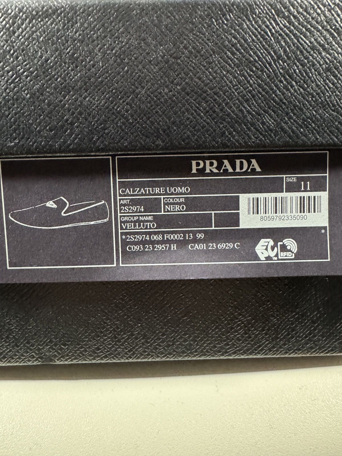 Designer × Prada Prada Black Velvet Loafers New in Box Size US 12 / EU 45 - 11 Thumbnail