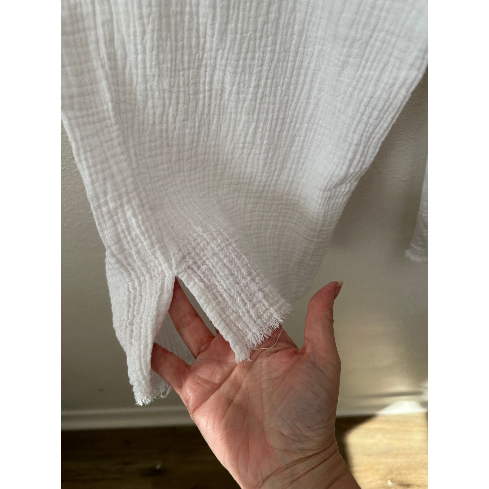Rails Rails Leon White Gauze Wide Leg Pants Elastic Waist US S Size 25" / US 0 / IT 36 - 8 Thumbnail