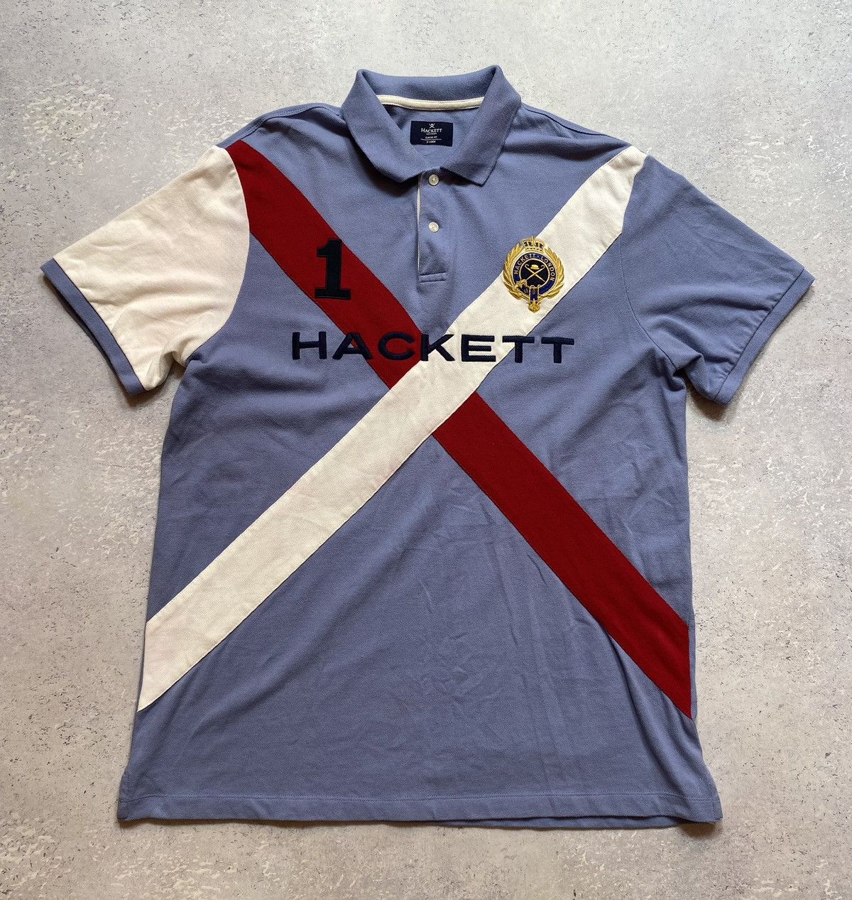 Hackett Mens Hackett London Classic Fit Polo Size XL With Big Logo Size US XL / EU 56 / 4 - 1 Thumbnail