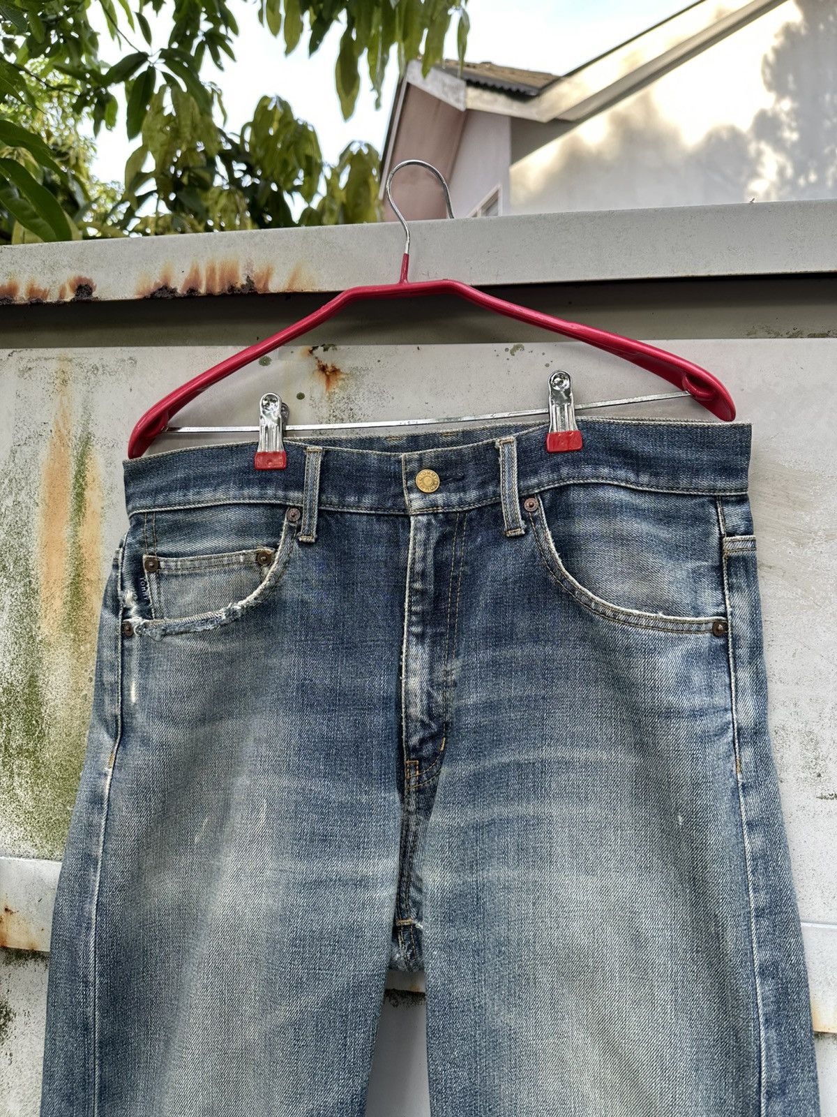 Tommy Hilfiger 👹Tommy Hilfiger Distressed StraightCut Jeans Size US 32 / EU 48 - 6 Thumbnail