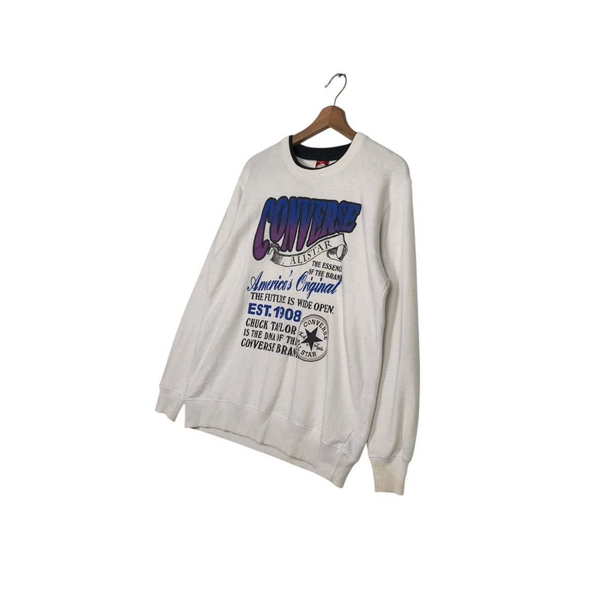 Japanese Brand × Vintage 📌Vintage Sweatshirt Converse All Star Big Logo Size US M / EU 48-50 / 2 - 3 Thumbnail