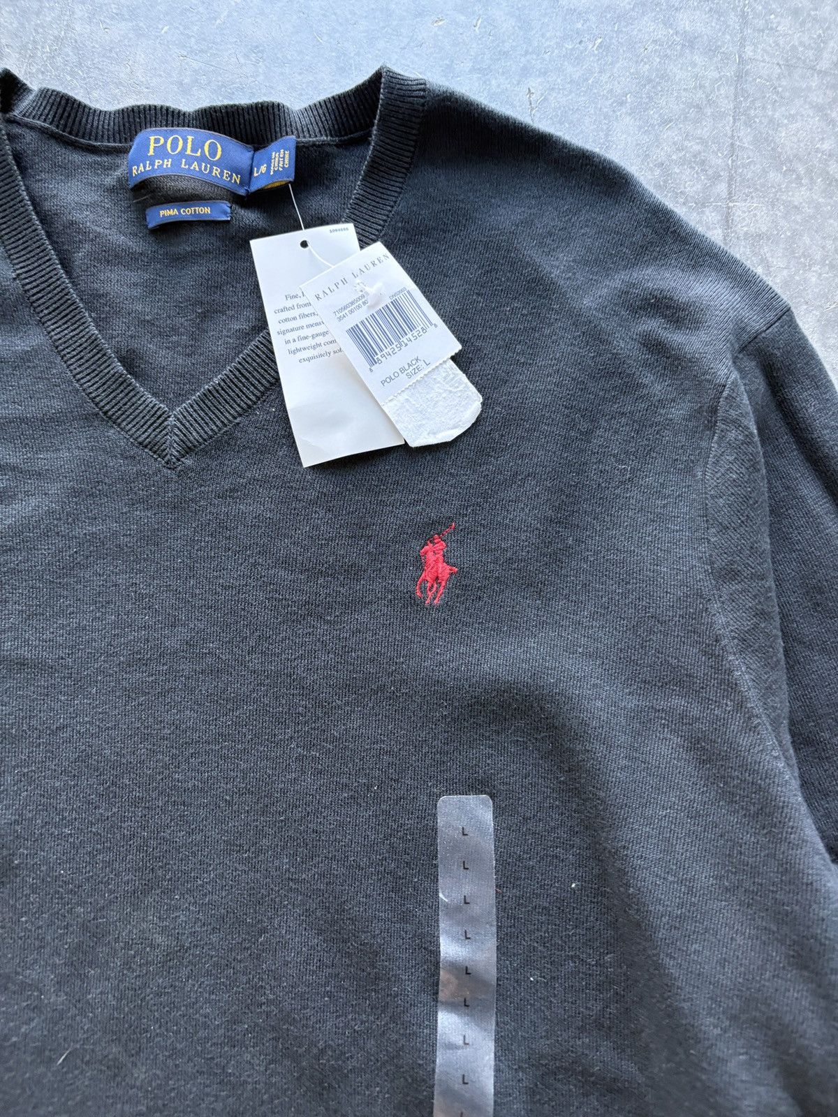 Polo Ralph Lauren NWT Polo Ralph Lauren Pima Cotton V Neck Sweater Size US L / EU 52-54 / 3 - 2 Thumbnail