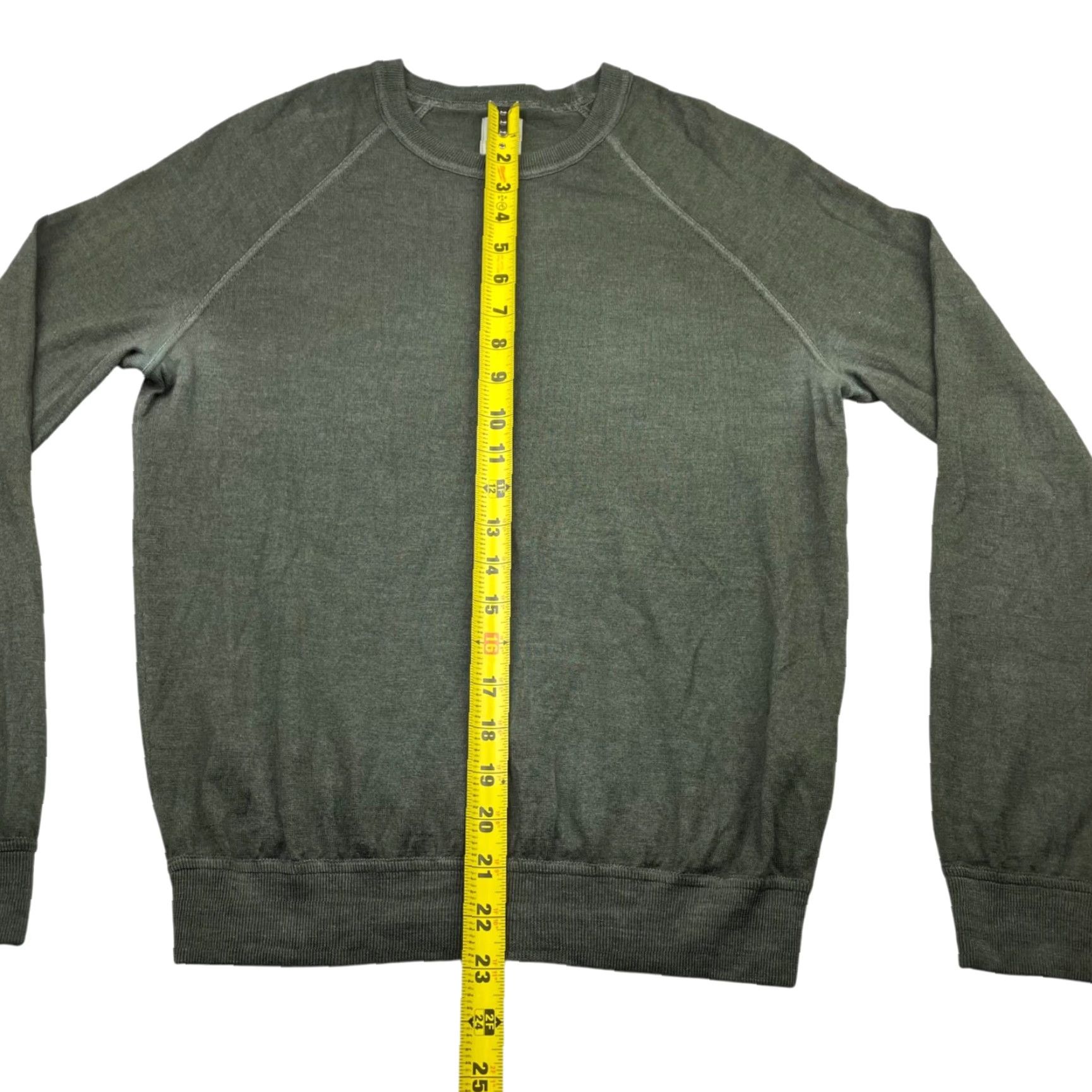 Vintage Boggi Milano 39 Men’s Pullover Sweater 100% Wool Crewneck Green/Gray Small Shirt Mens Size US S / EU 44-46 / 1 - 6 Thumbnail