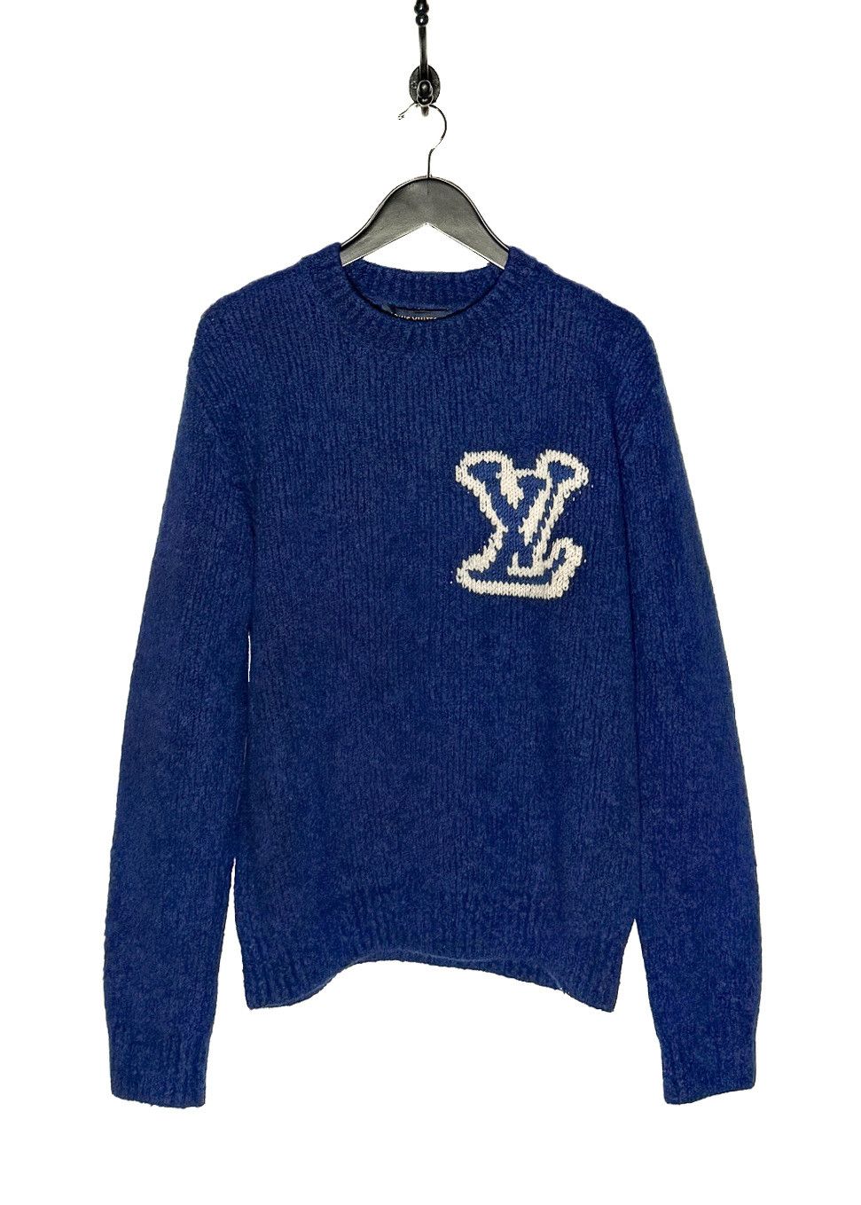 Louis Vuitton Louis Vuitton 2020 Blue Intersia LV Logo Sweater Size US M / EU 48-50 / 2 - 1 Thumbnail