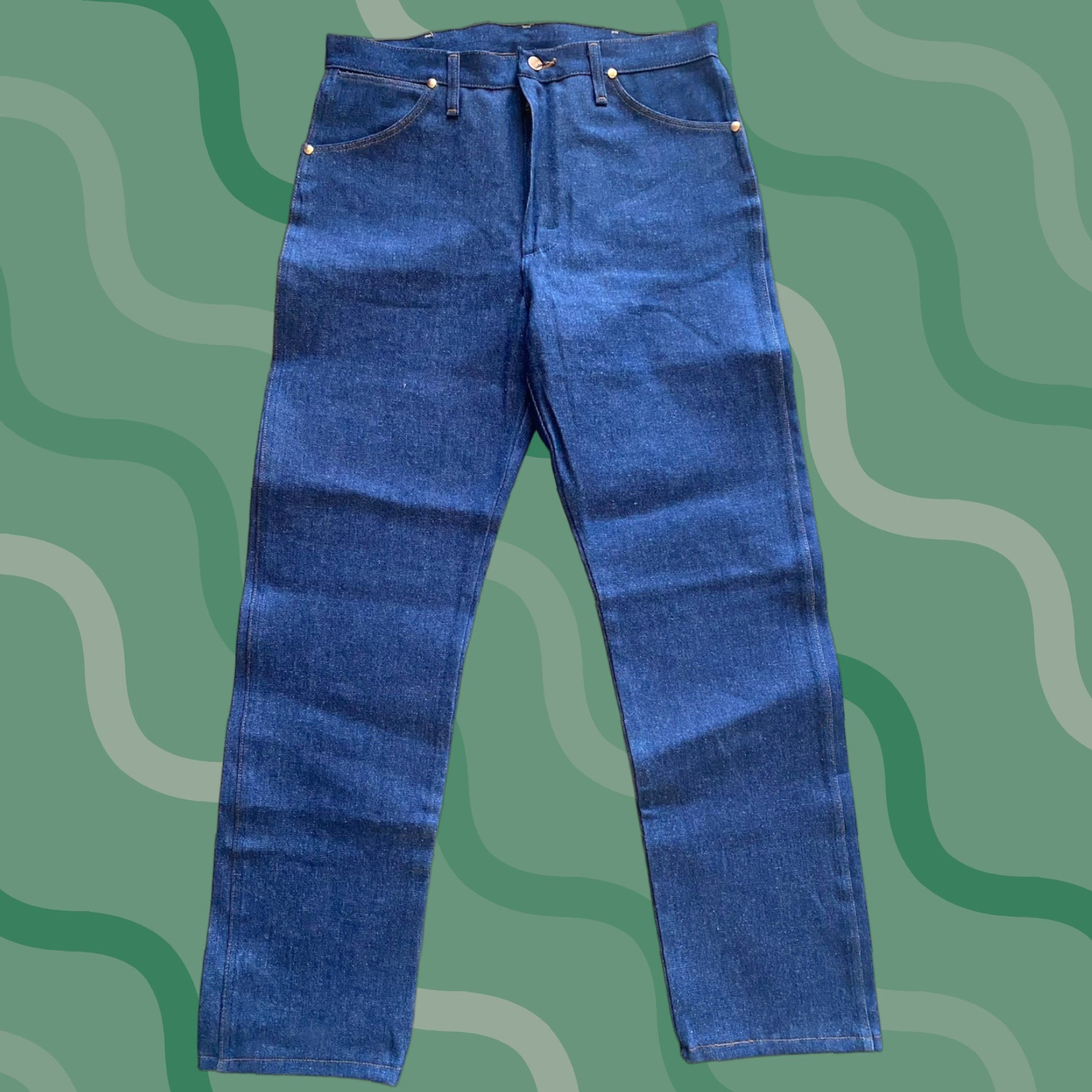 Wrangler Wrangler Cowboy Cut Jeans Men’s 35x32 Blue Original Fit Size US 35 - 1 Thumbnail