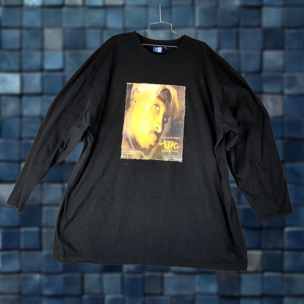 Vintage Tupac Shirt In His Own Words Hip Hop XIO Tee 5XL Black Mens Graphic Tee Glitter Cotton 2010-2019 Brand XIO Size US XXL / EU 58 / 5 - 1 Thumbnail