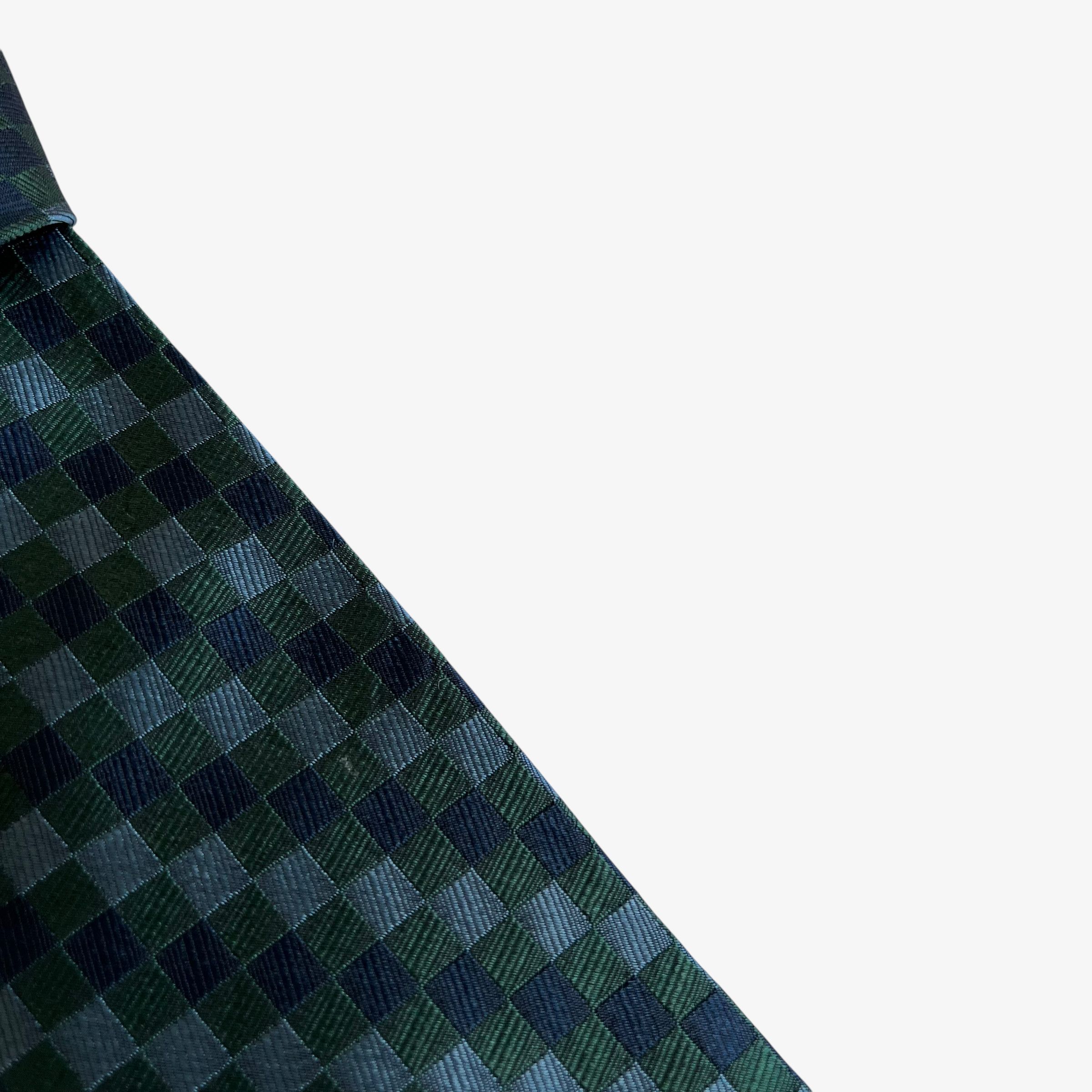 Dior Vintage 90s Christian Dior Monsieur Checkered Woven Silk Tie Size ONE SIZE - 4 Thumbnail