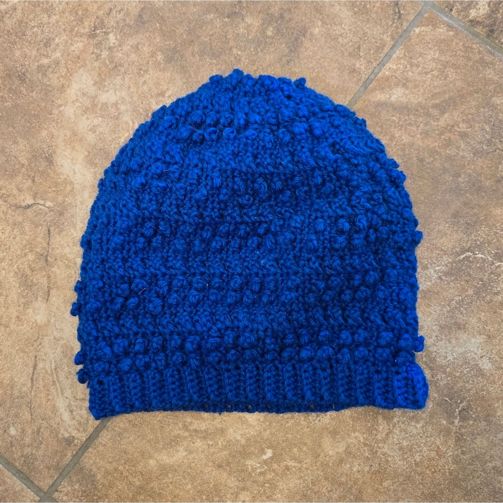 Other Blue Detailed Bold Knit Beanie Size ONE SIZE - 2 Thumbnail
