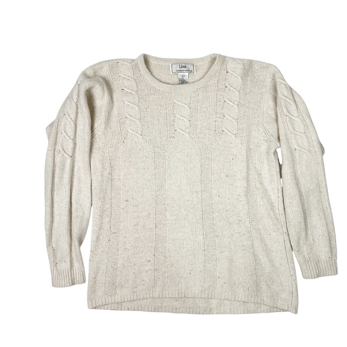 Vintage Vintage Lisa International Fisherman Knitted Silk Sweater Size L / US 10 / IT 46 - 1 Thumbnail