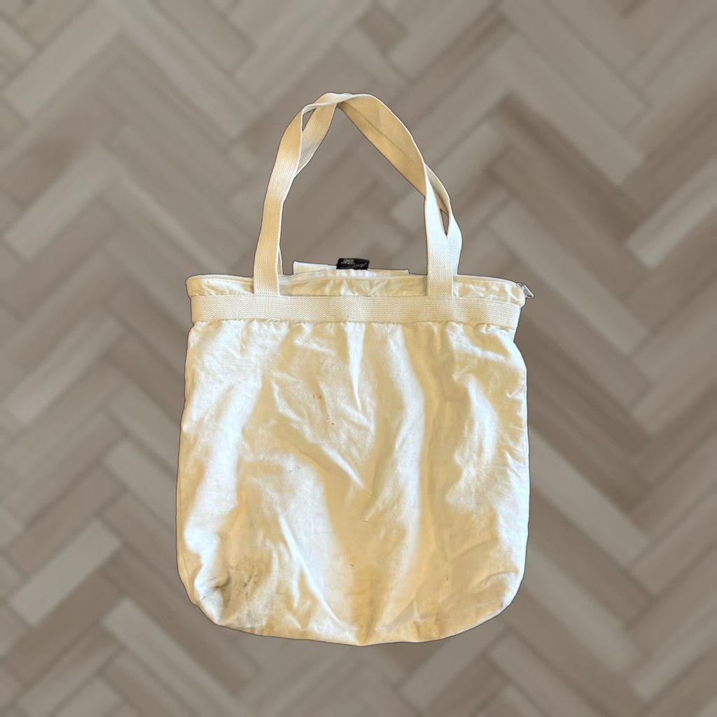 Vintage Laurel Burch Womens White Canvas Tote Bag w/ Cats Tote Medium Optic White Canvas Cat Theme Womens Size ONE SIZE - 1 Thumbnail