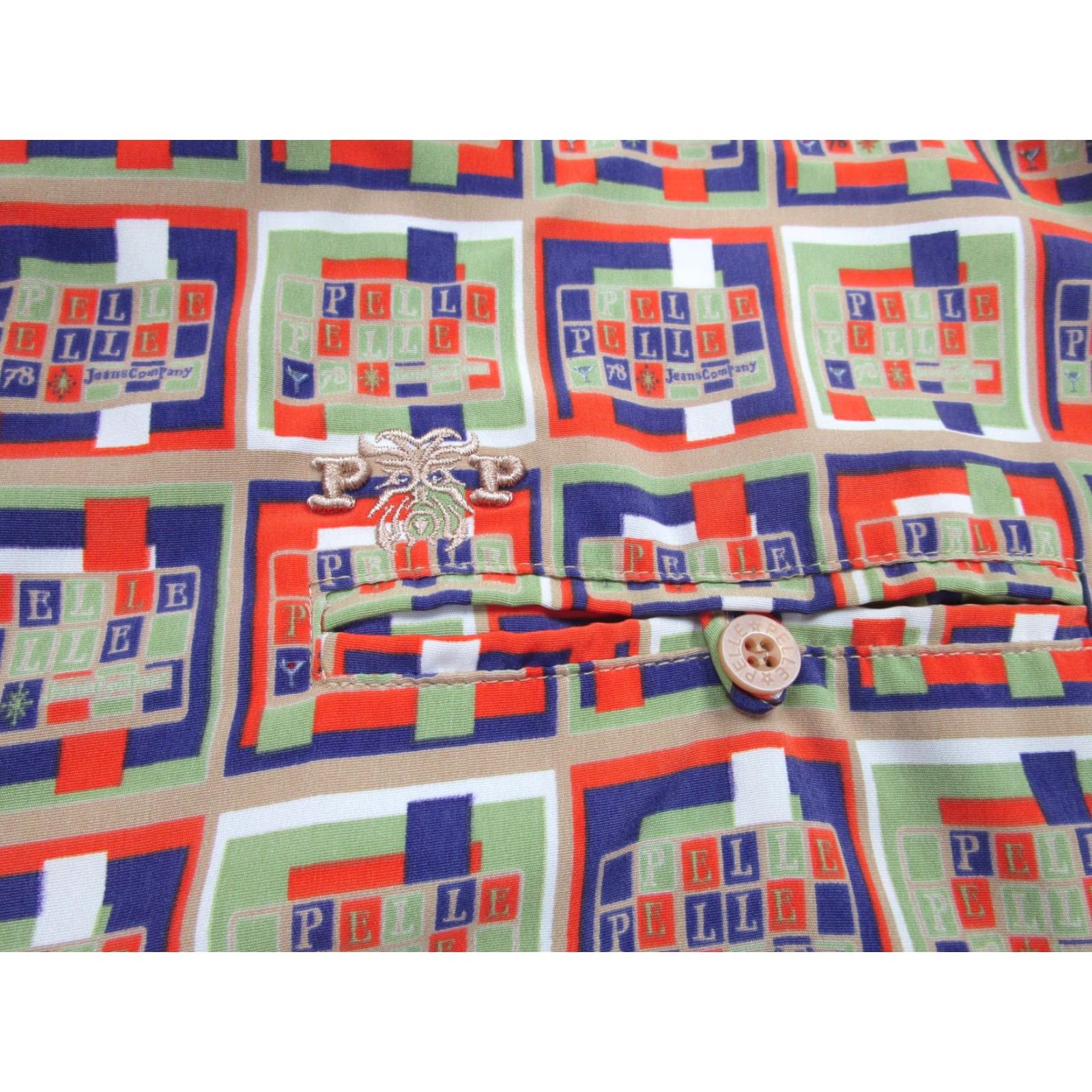 Pelle Pelle Pelle Pelle Shirt Mens XL Geometric Print Marc Buchanan Button Up 90s Size US XL / EU 56 / 4 - 4 Thumbnail