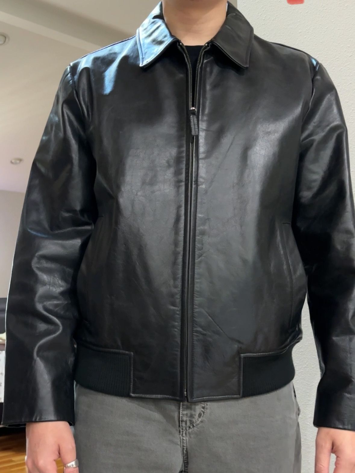 Banana Republic Banana Republic Flight Leather Jacket Size US L / EU 52-54 / 3 - 5 Thumbnail