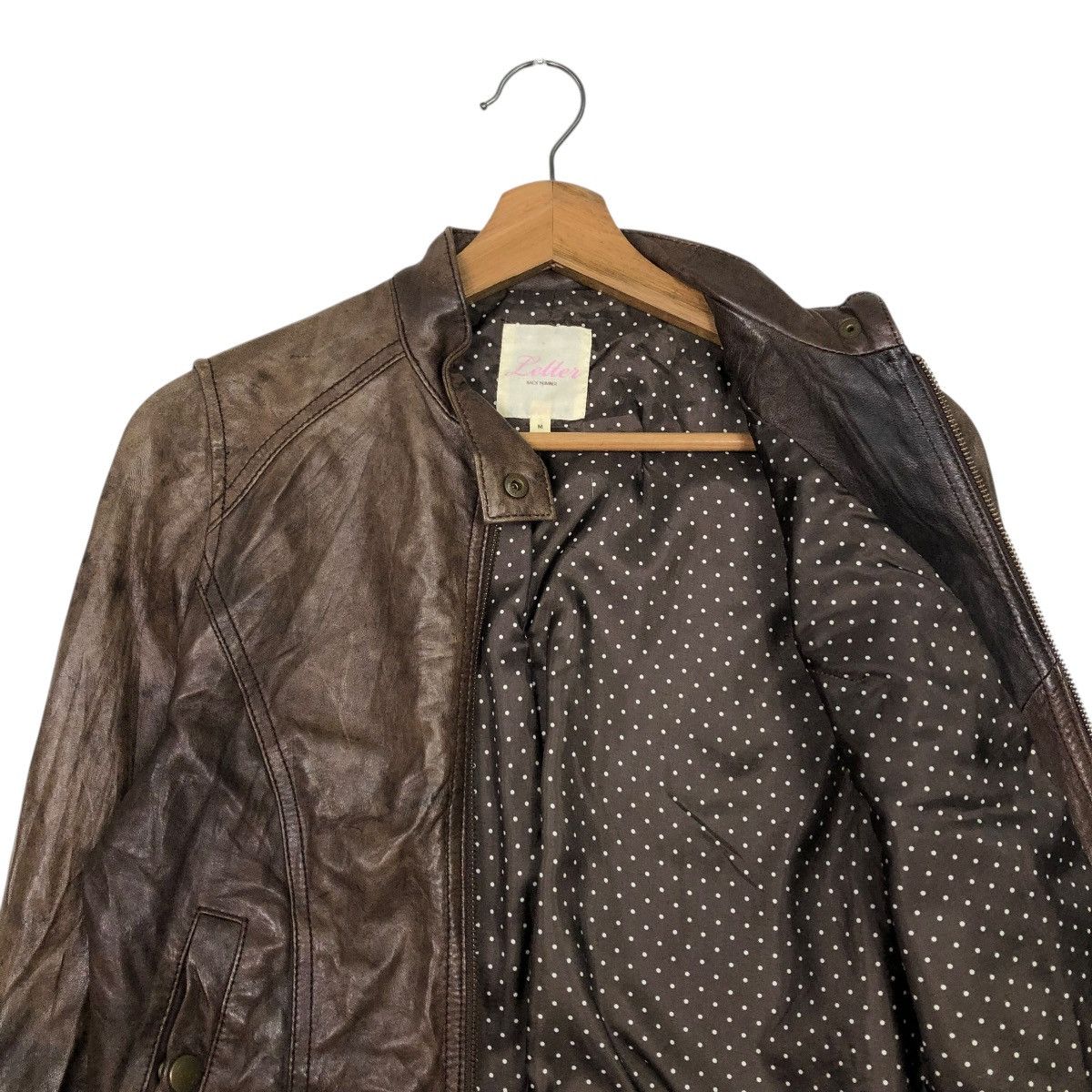 Japanese Brand 🔥CROPPED BIKER LEATHER JACKET BACK NUMBER ISSEY MIYAKE Size US M / EU 48-50 / 2 - 14 Thumbnail