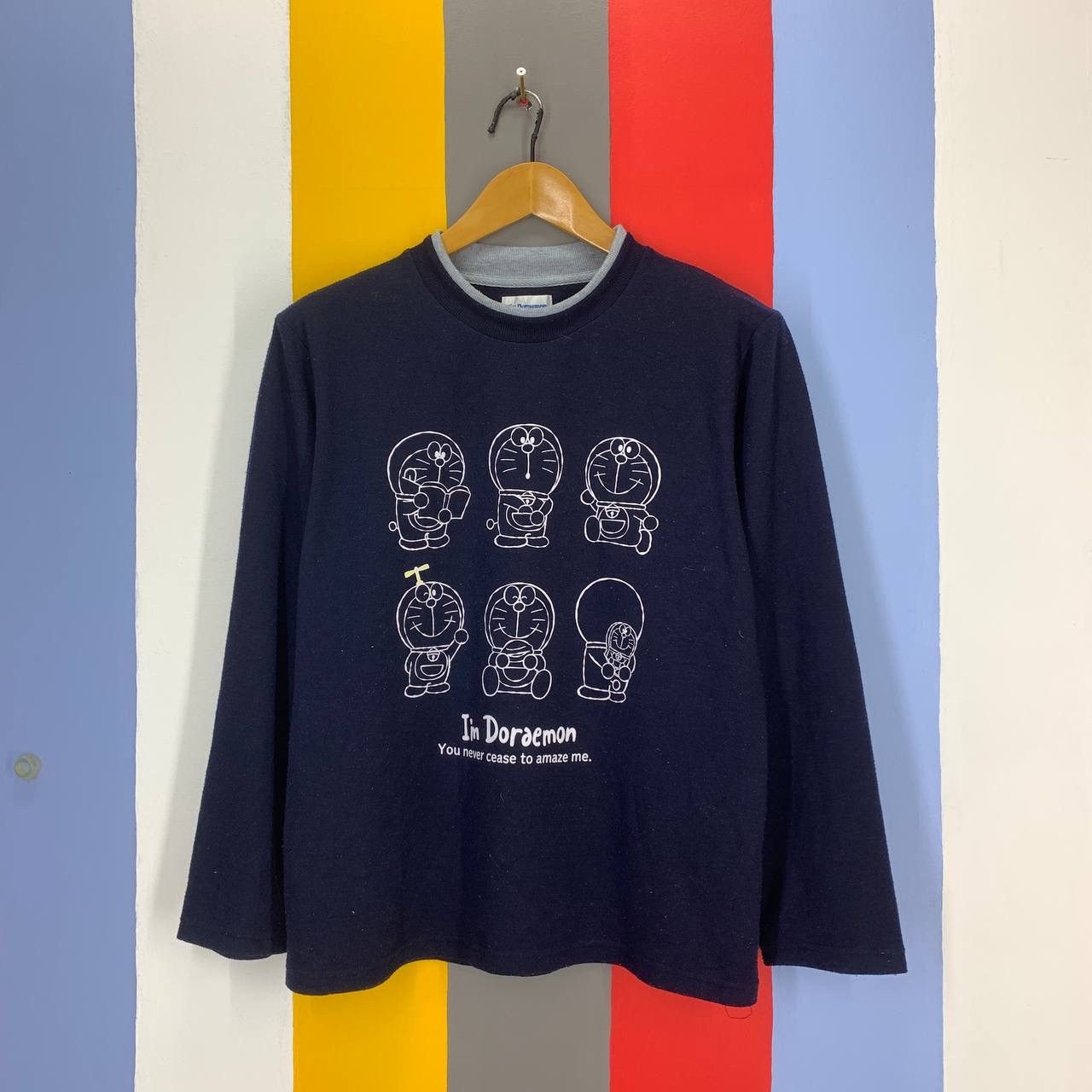 Japanese Brand IM DORAEMON Crew Neck Sweatshirt #2208/21 Size US M / EU 48-50 / 2 - 1 Thumbnail