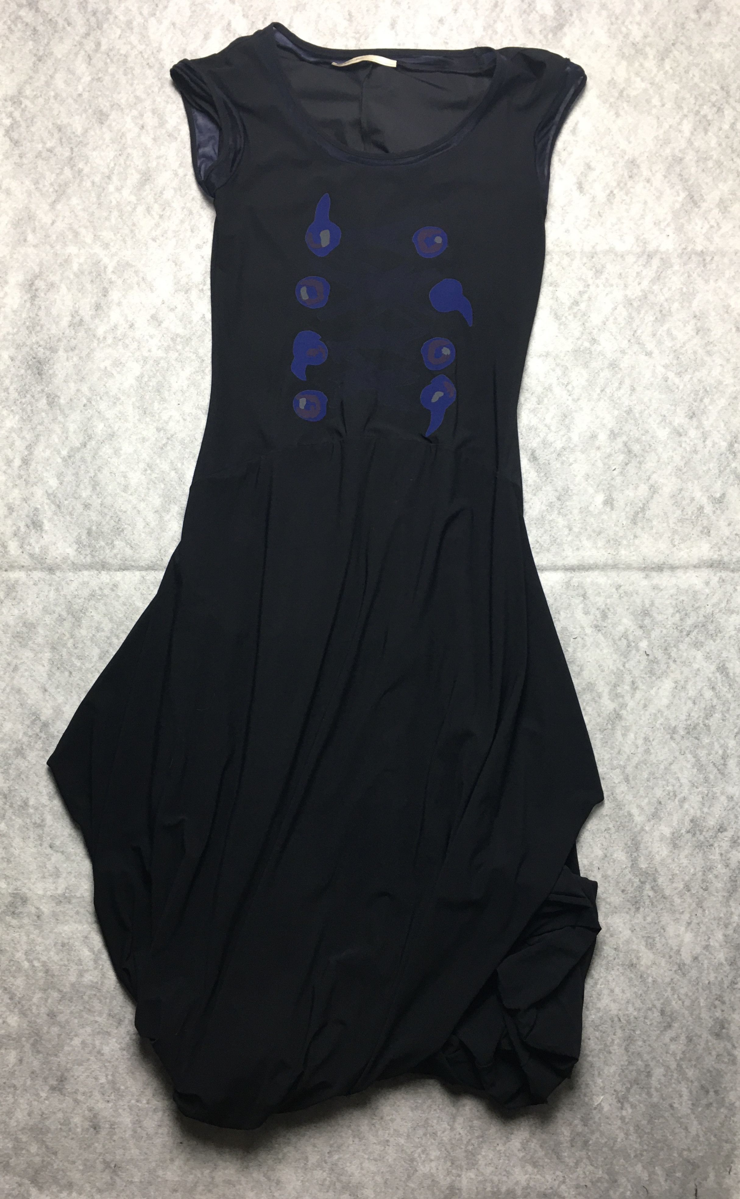 Marithe + Francois Girbaud Marithe Francois Girbaud Designer Print Black Dress Sz US 5 Size S / US 4 / IT 40 - 7 Thumbnail