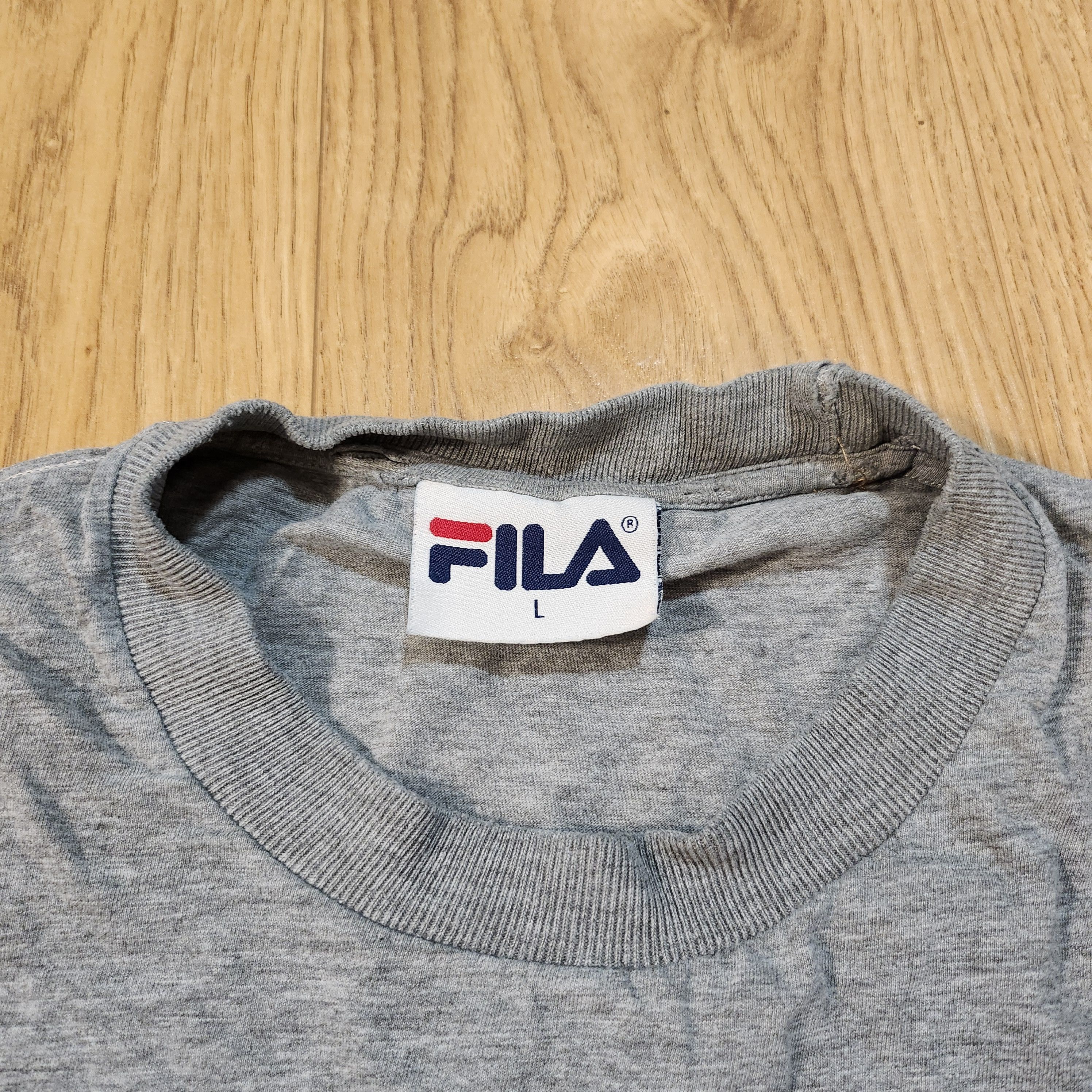 Fila × Vintage Fila Washed Grey Tshirt Size US L / EU 52-54 / 3 - 3 Thumbnail