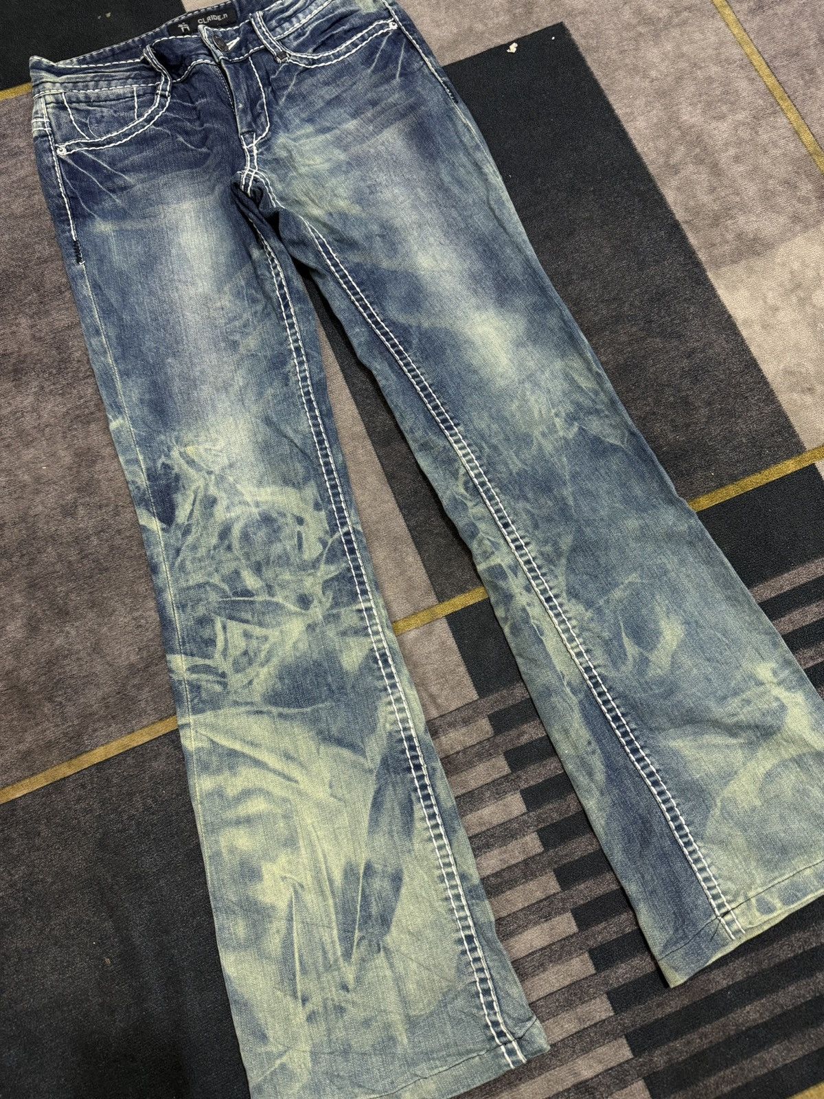 Tornado Mart CLRIDE.n FLARE IFSIXl DENIM PANTS Size US 28 / EU 44 - 2 Thumbnail
