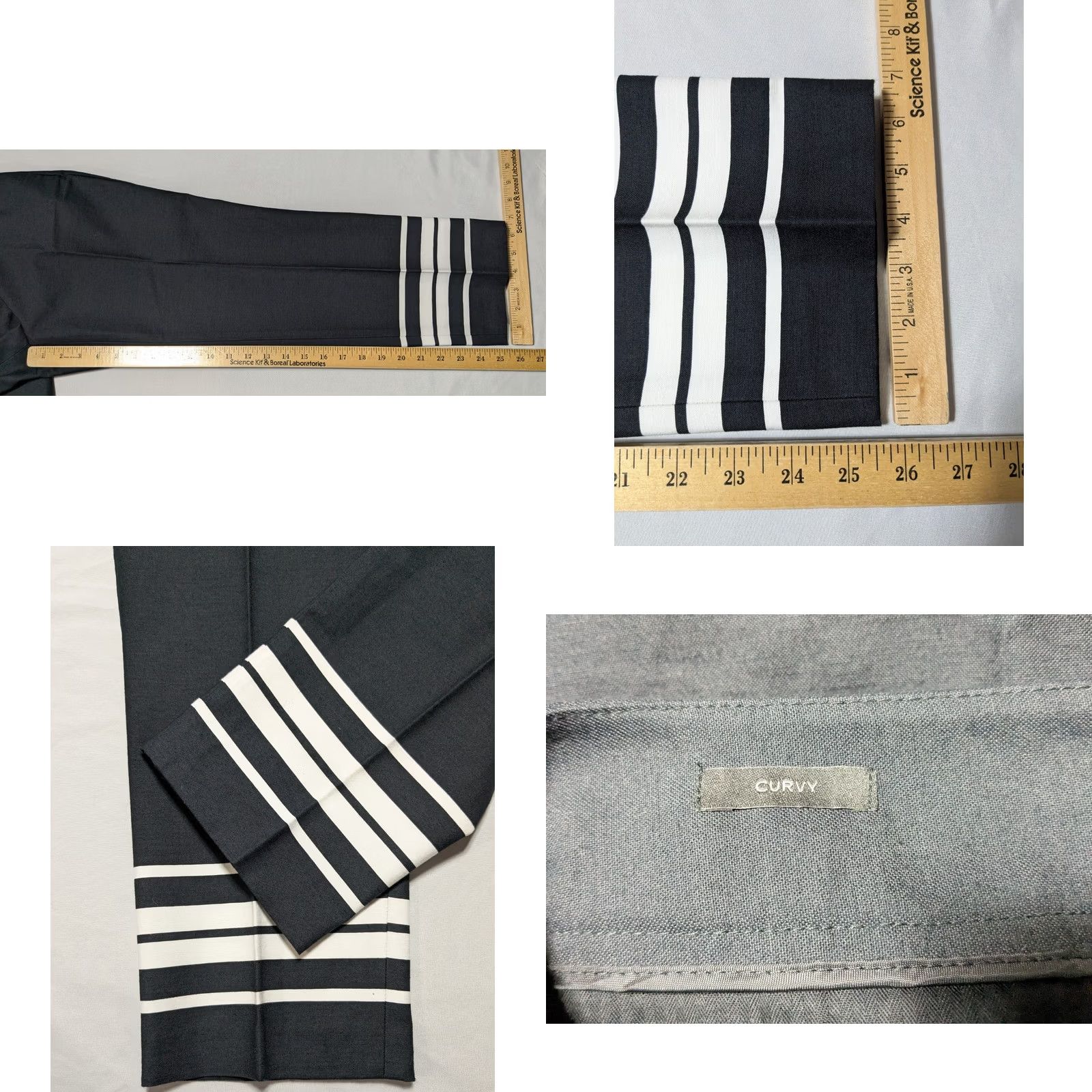 Talbots VINTAGE TALBOTS CURVY Women Size 2 Black Cotton Nylon Cropped Pants NEW Size 26" / US 2 / IT 38 - 8 Thumbnail