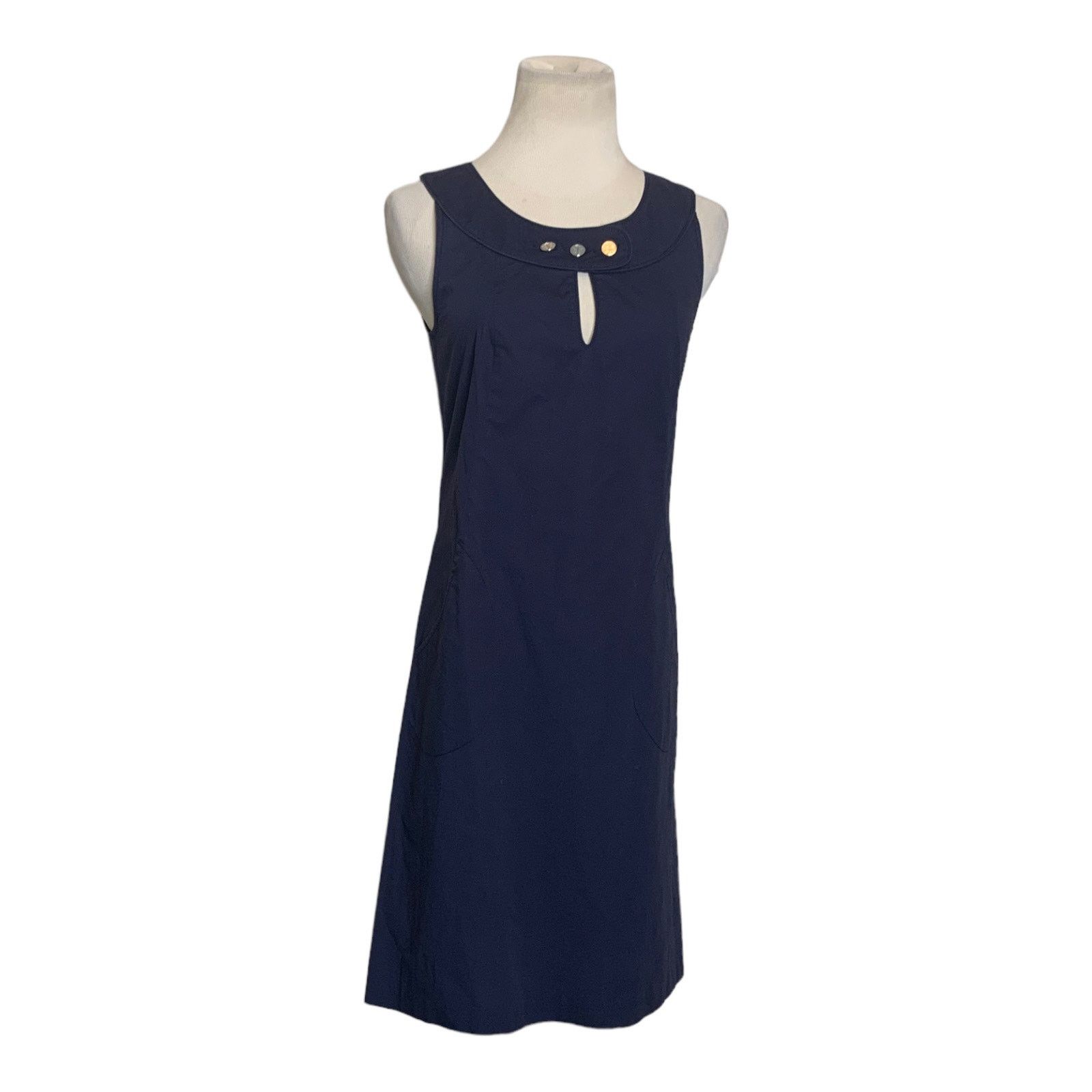 Tory Burch Tory Burch Navy Logo Button Detail Mini Dress 2 Size XS / US 0-2 / IT 36-38 - 15 Thumbnail
