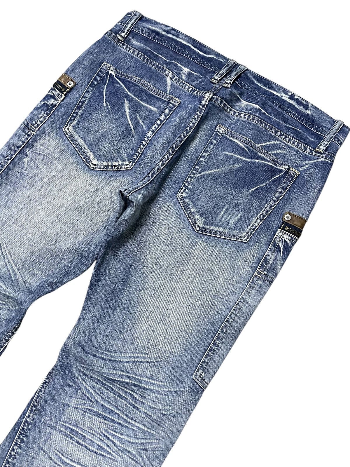 Michel Klein × Tornado Mart Michel Klein Japan Spiral Flared Panelling Gun Pocket Jeans Size US 32 / EU 48 - 13 Thumbnail