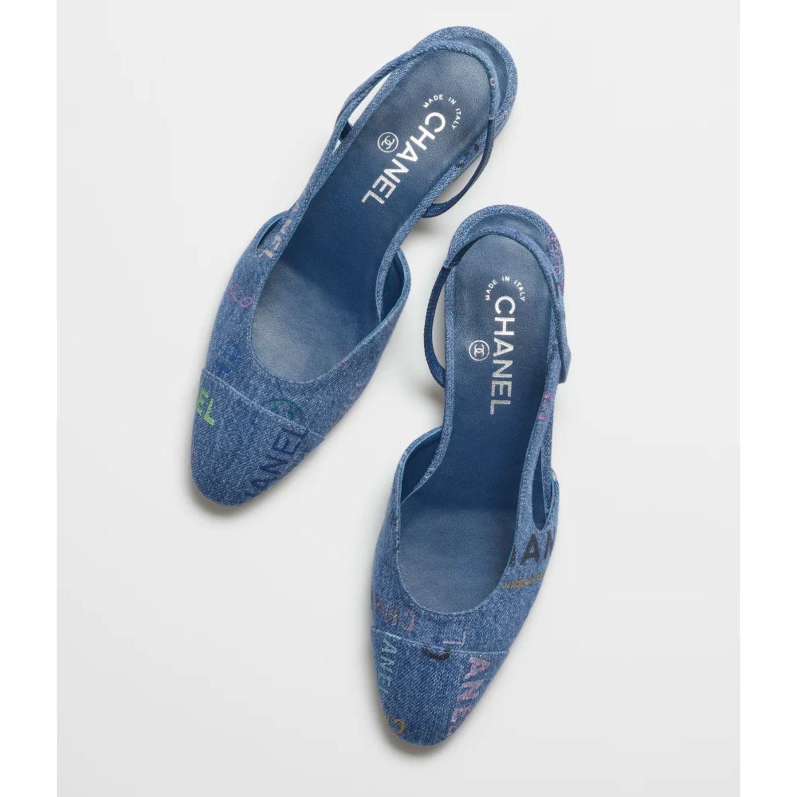 Chanel 22P Mademoiselle Coco Sling Denim Slingback Ballet Flat 39 Size US 9 / IT 39 - 5 Thumbnail