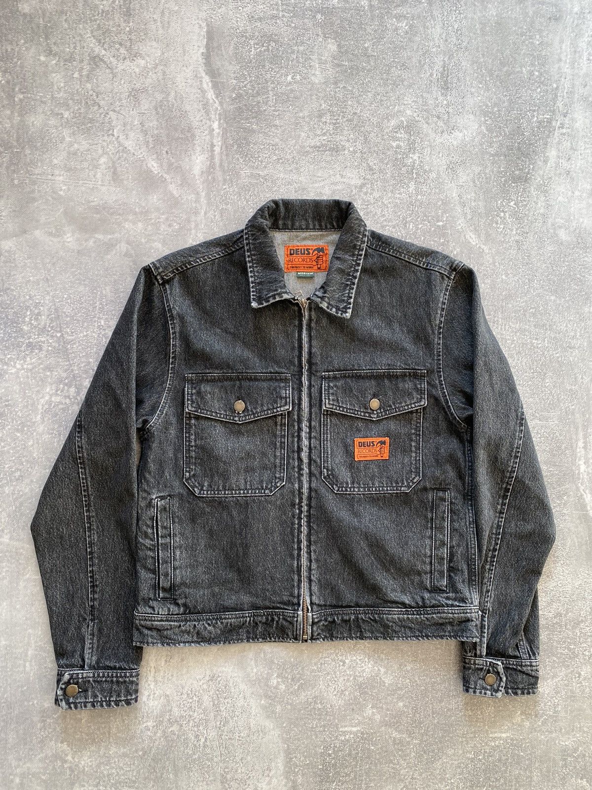 Japanese Brand × Vintage Vintage Pockets Denim Graphite Work Jacket Size US M / EU 48-50 / 2 - 6 Thumbnail