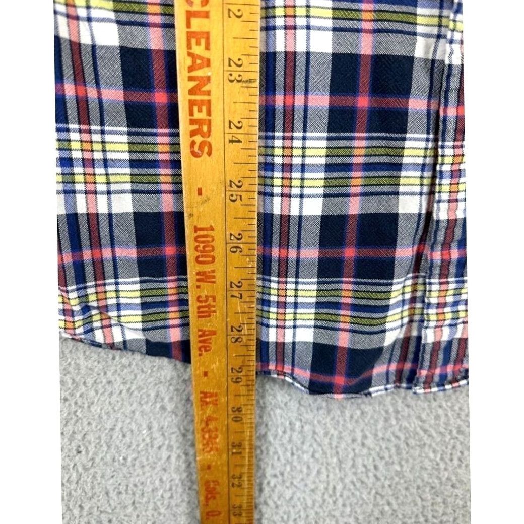 Nautica Nautica Shirt Mens Medium Blue Pink Button-Down Plaid Long Sleeve Pocket EUC Size US M / EU 48-50 / 2 - 7 Thumbnail